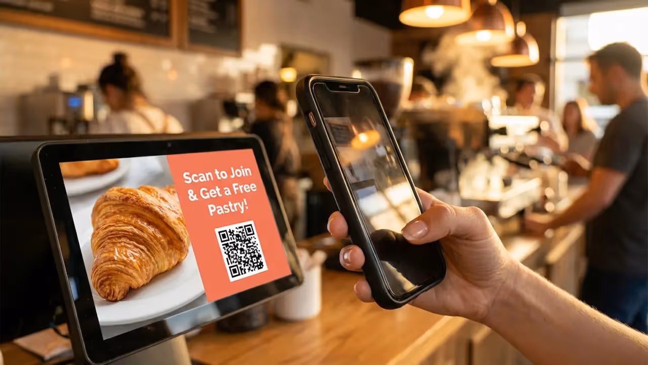 Cafe Loyalty Offers With Digital Signage