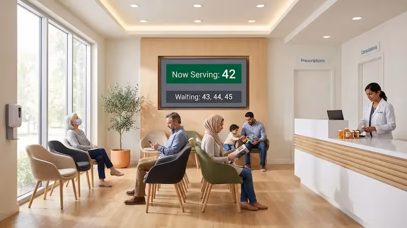 Pharmacy Queue Screens With Digital Signage