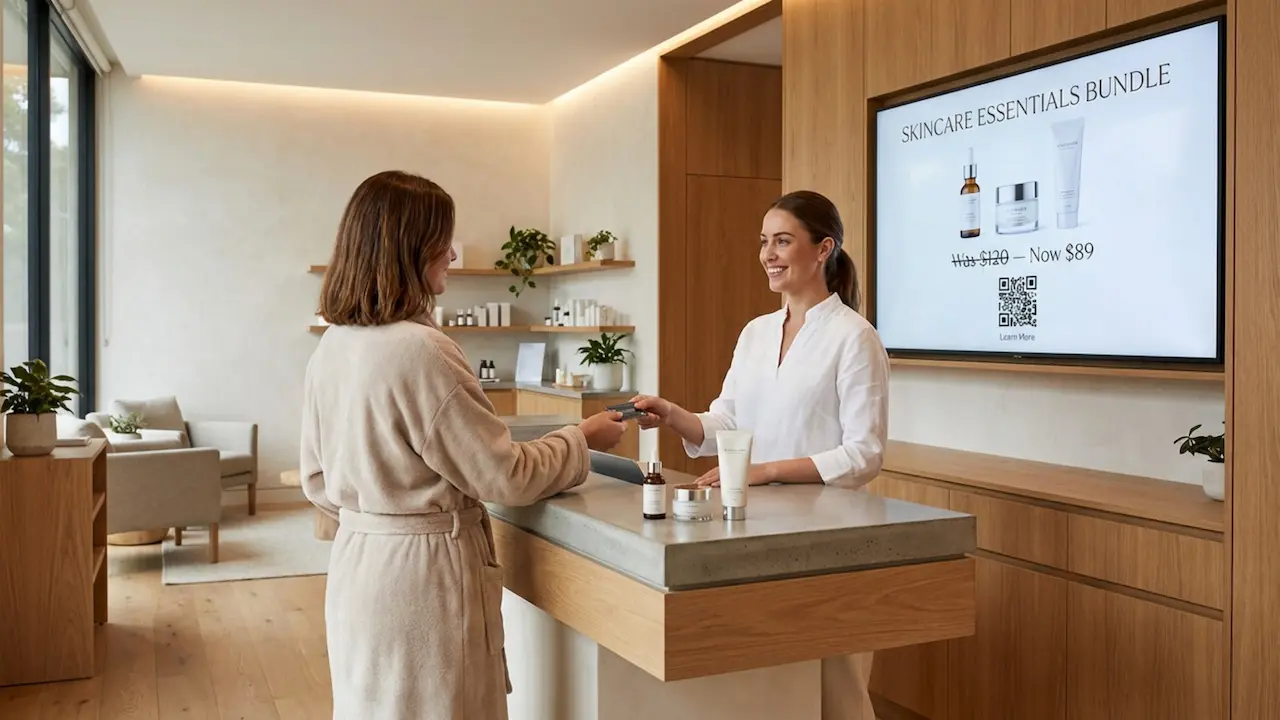 Spa Reception Queue Screens With Digital Signage