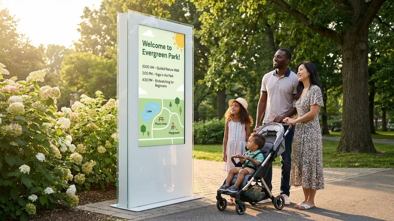 Park Schedule Boards With Digital Signage