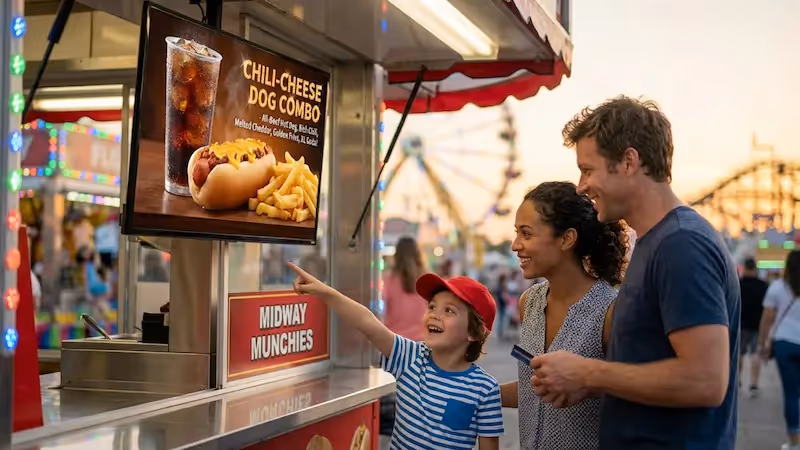 Park Food Upsells With Digital Signage