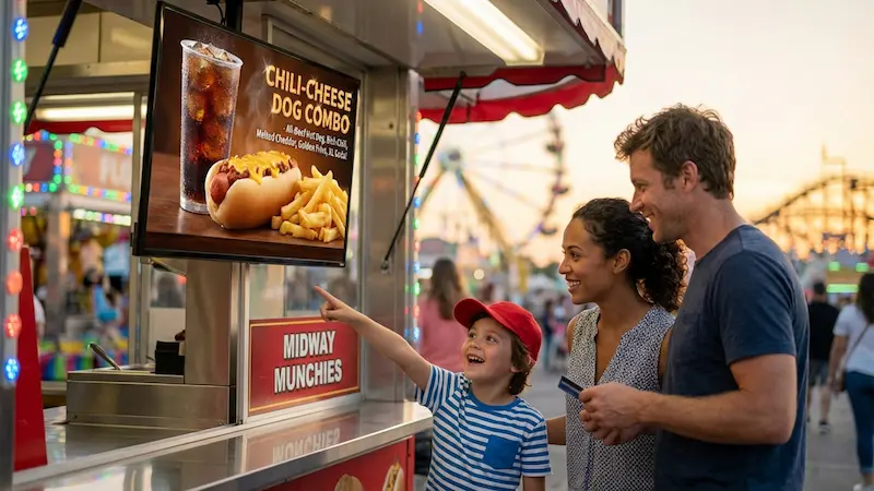 Park Food Upsells With Digital Signage