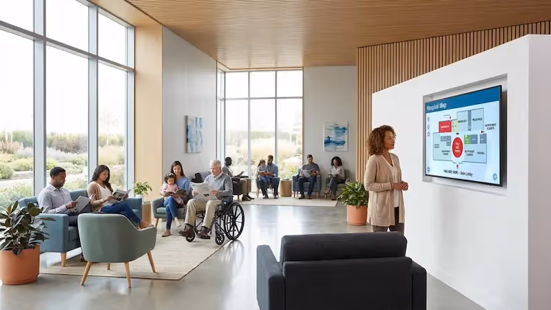 Waiting Room Wayfinding With Digital Signage