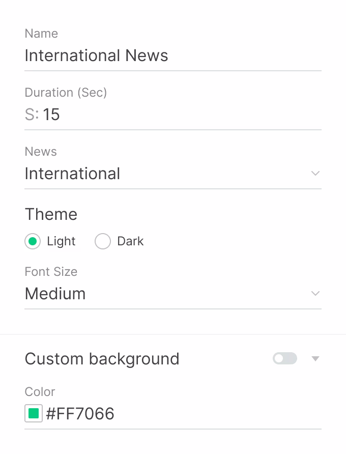 News apps setup