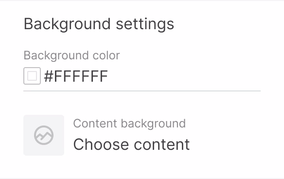 Background settings