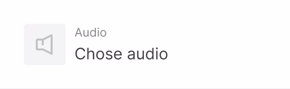 Background audio