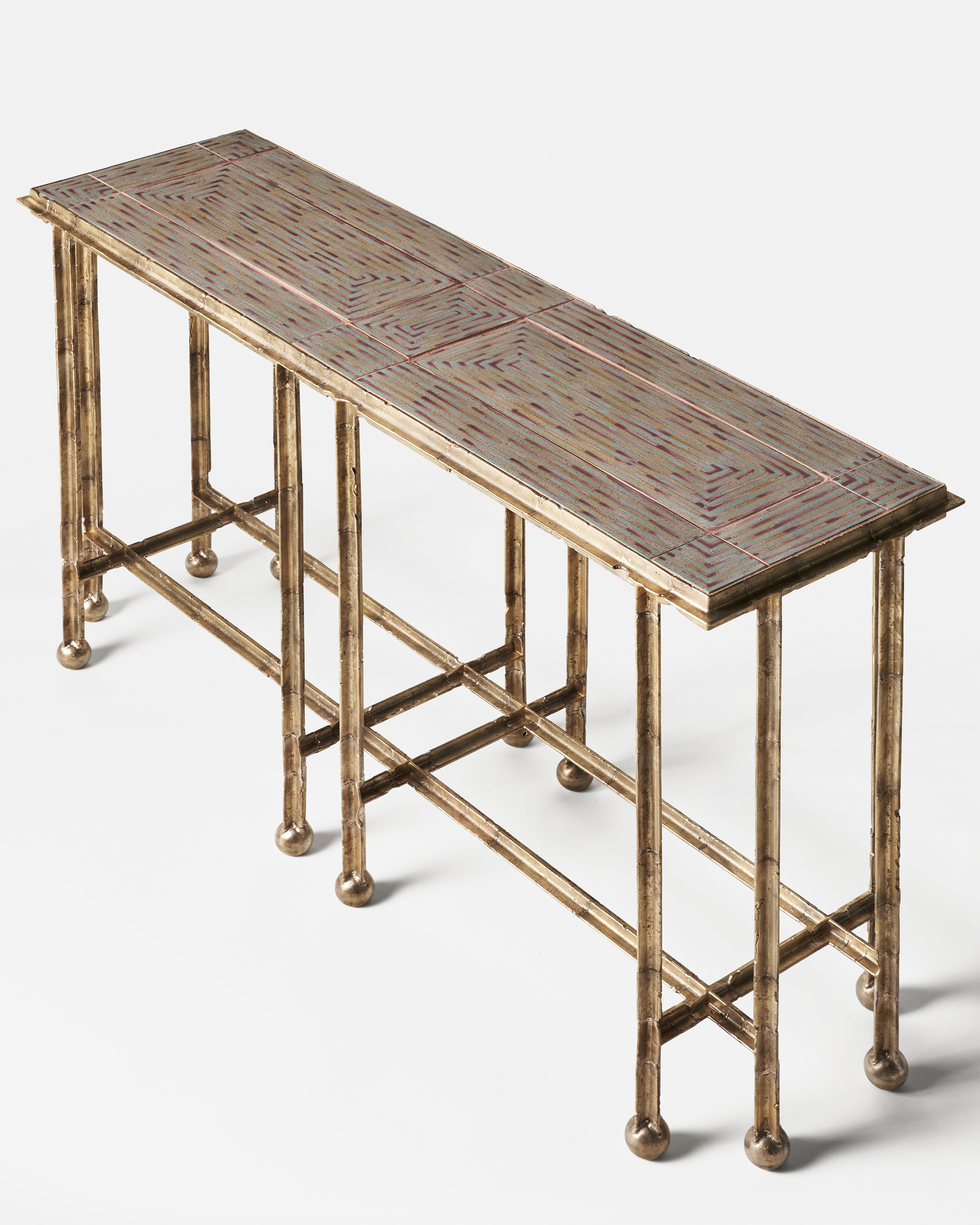 Console Table (Maroon and Elephant)