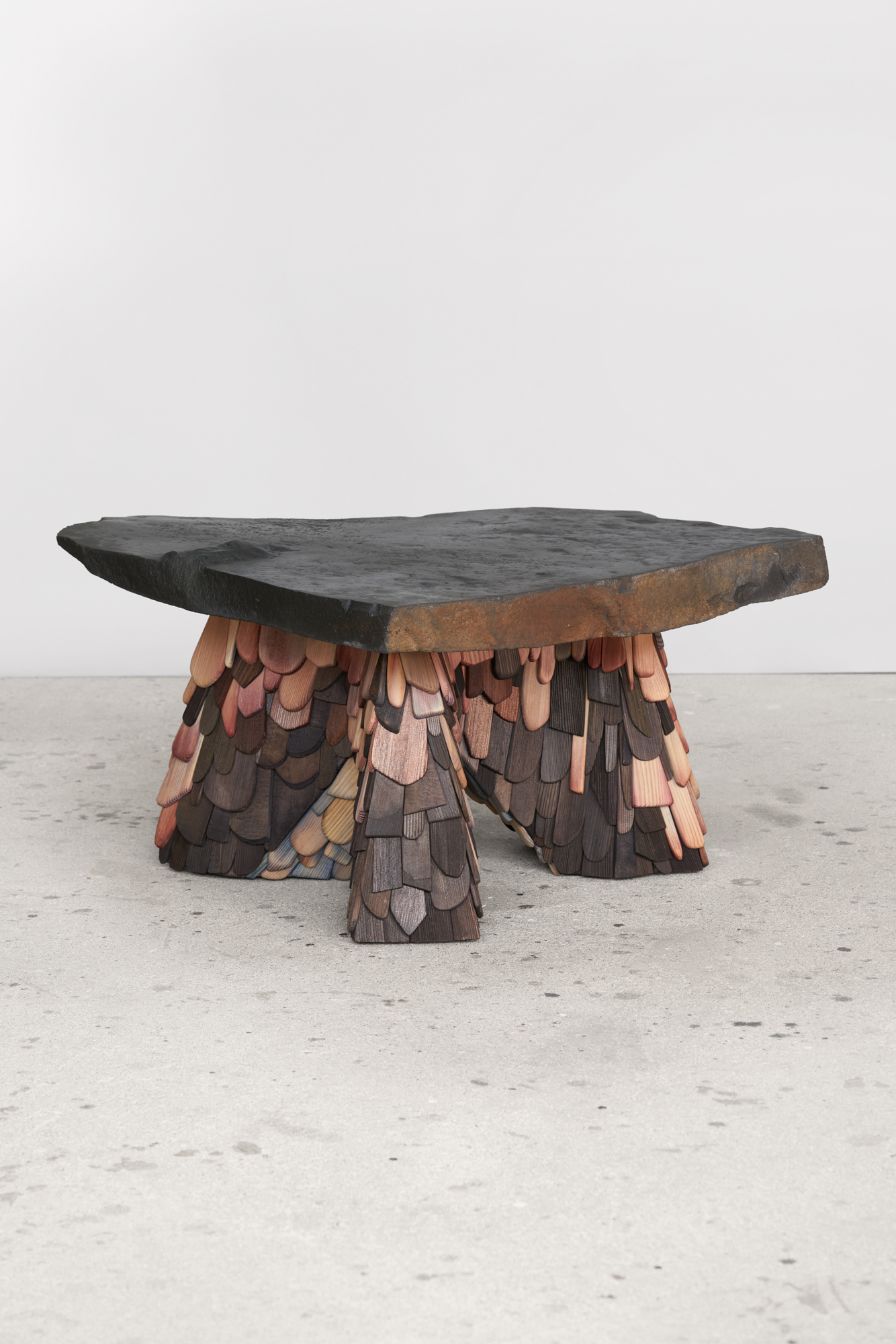 Armadillo Low Table with Stone Top