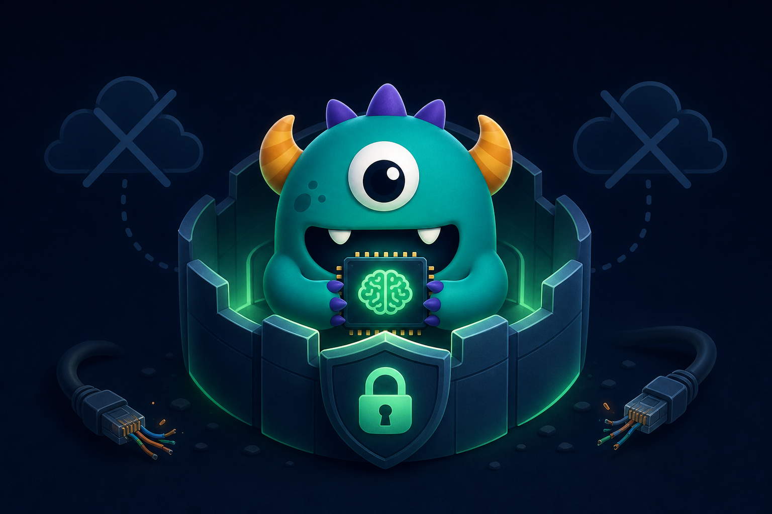 The monster safe inside a vault with no internet connection