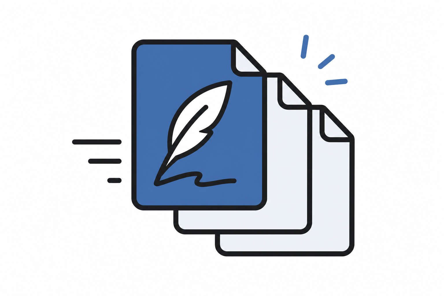 Stack of generated documents icon