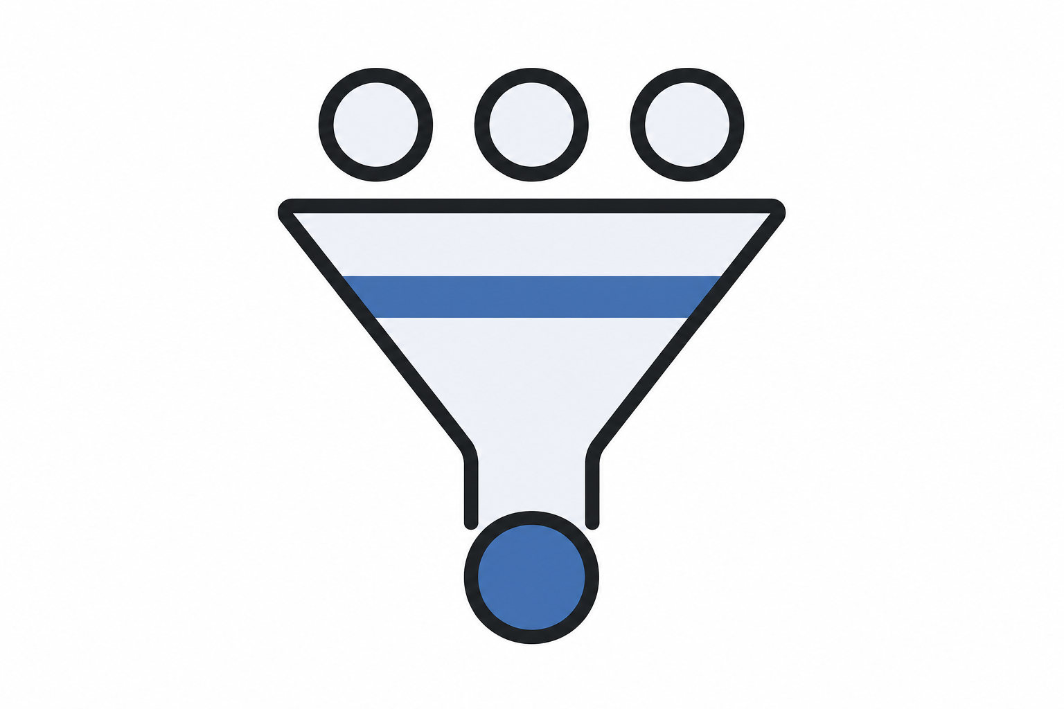 Client pipeline funnel icon
