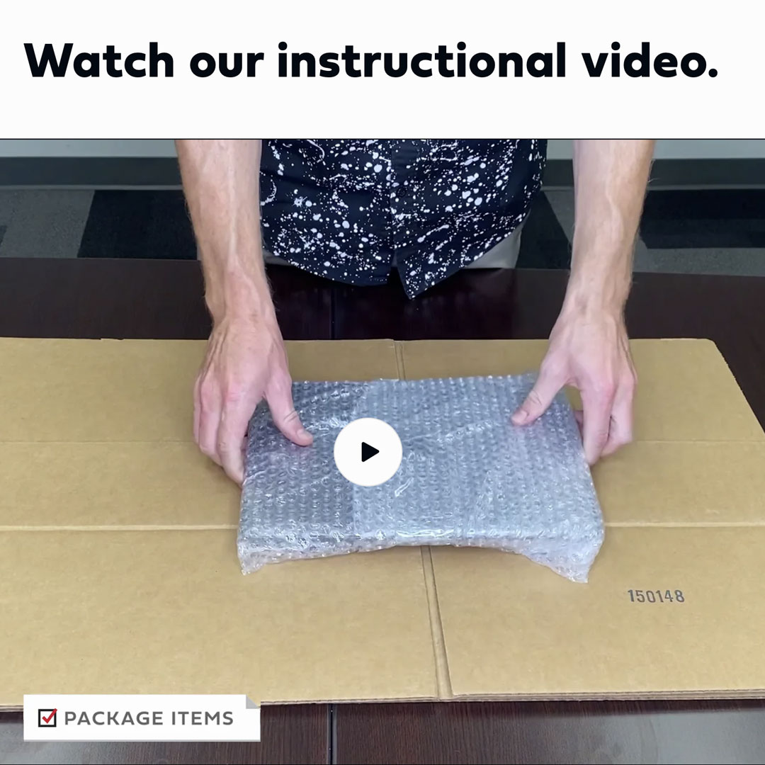 Instructional video for packaging self-serve electronics recycling box