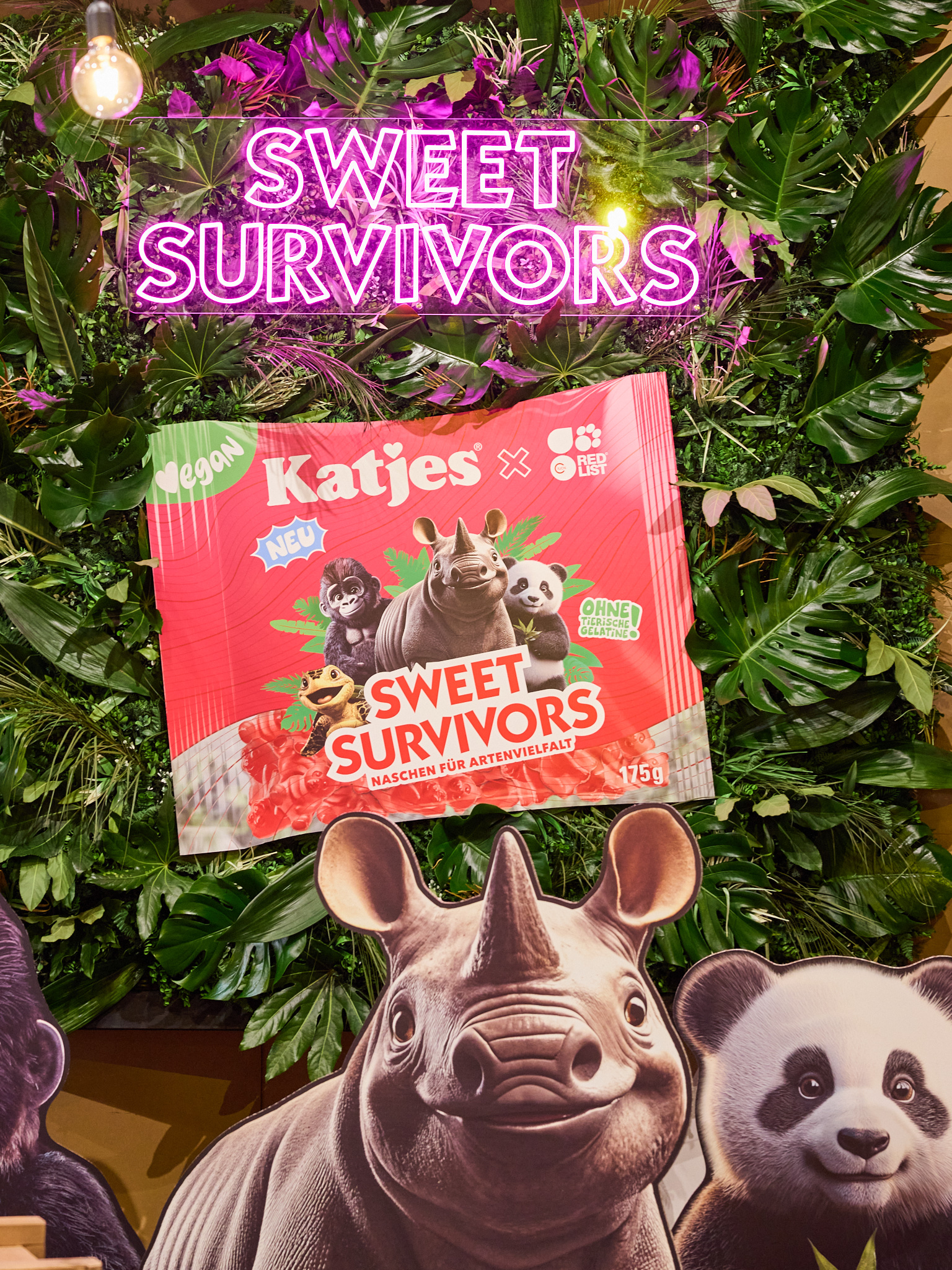 Markeninszenierung im Detail – Messefotografie von Katjes Sweet Survivors auf dem Stand.