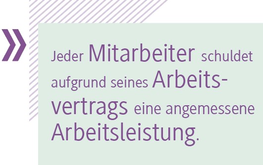 Mitarbeiter Arbeitsvertrag Arbeitseistung