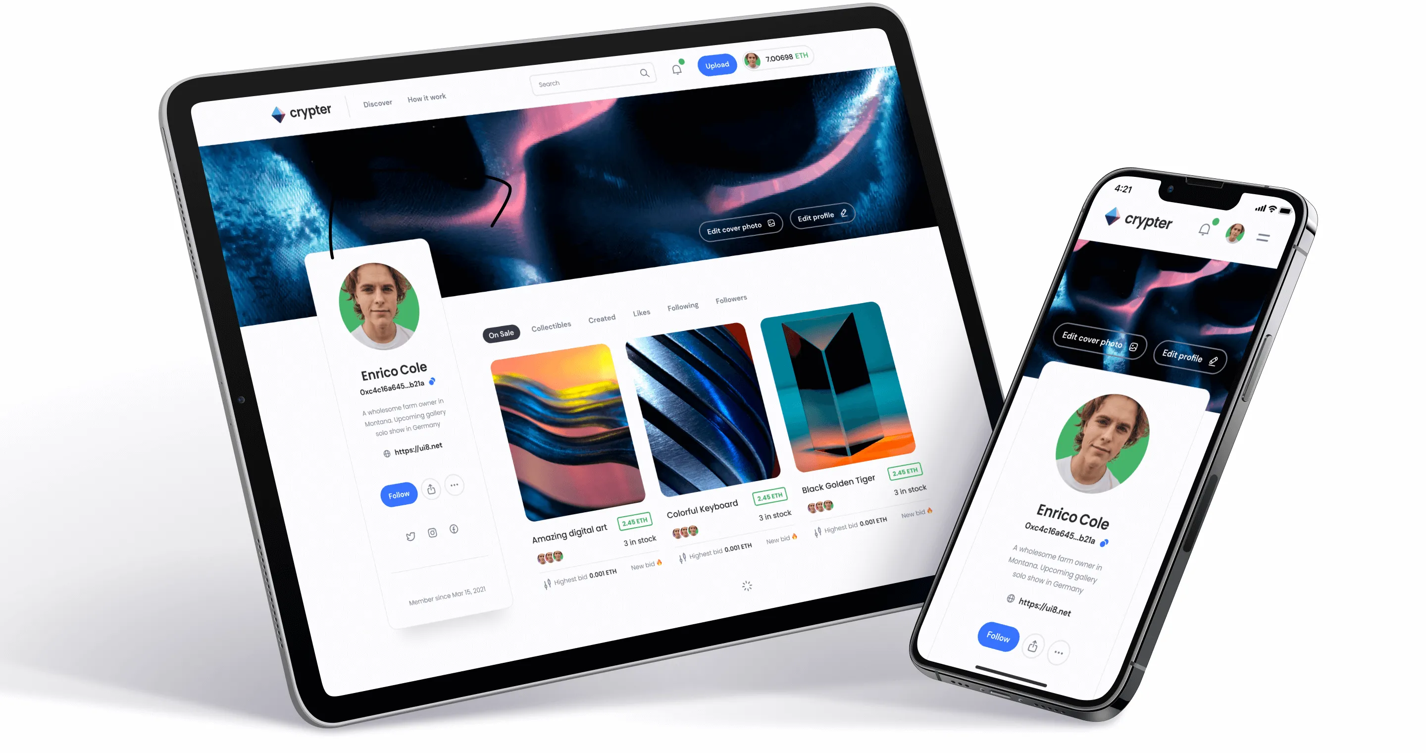 Une conception de site Web réactive pour mobile visuellement attrayante, affichée sur divers appareils, mettant en valeur l'adaptabilité et la convivialité.