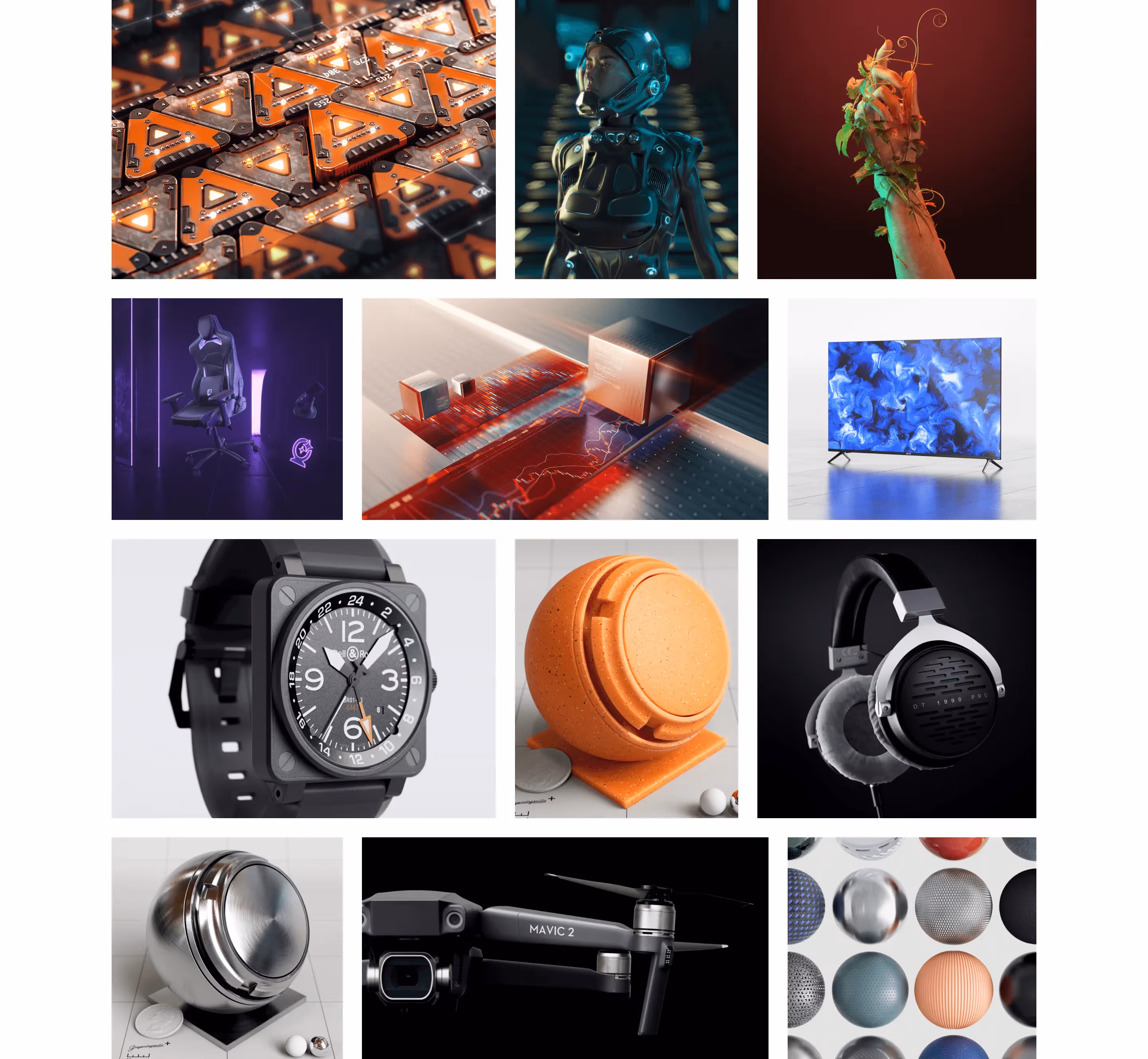 A collage featuring a diverse array of objects, showcasing their unique shapes, colors, and textures in a harmonious arrangement.