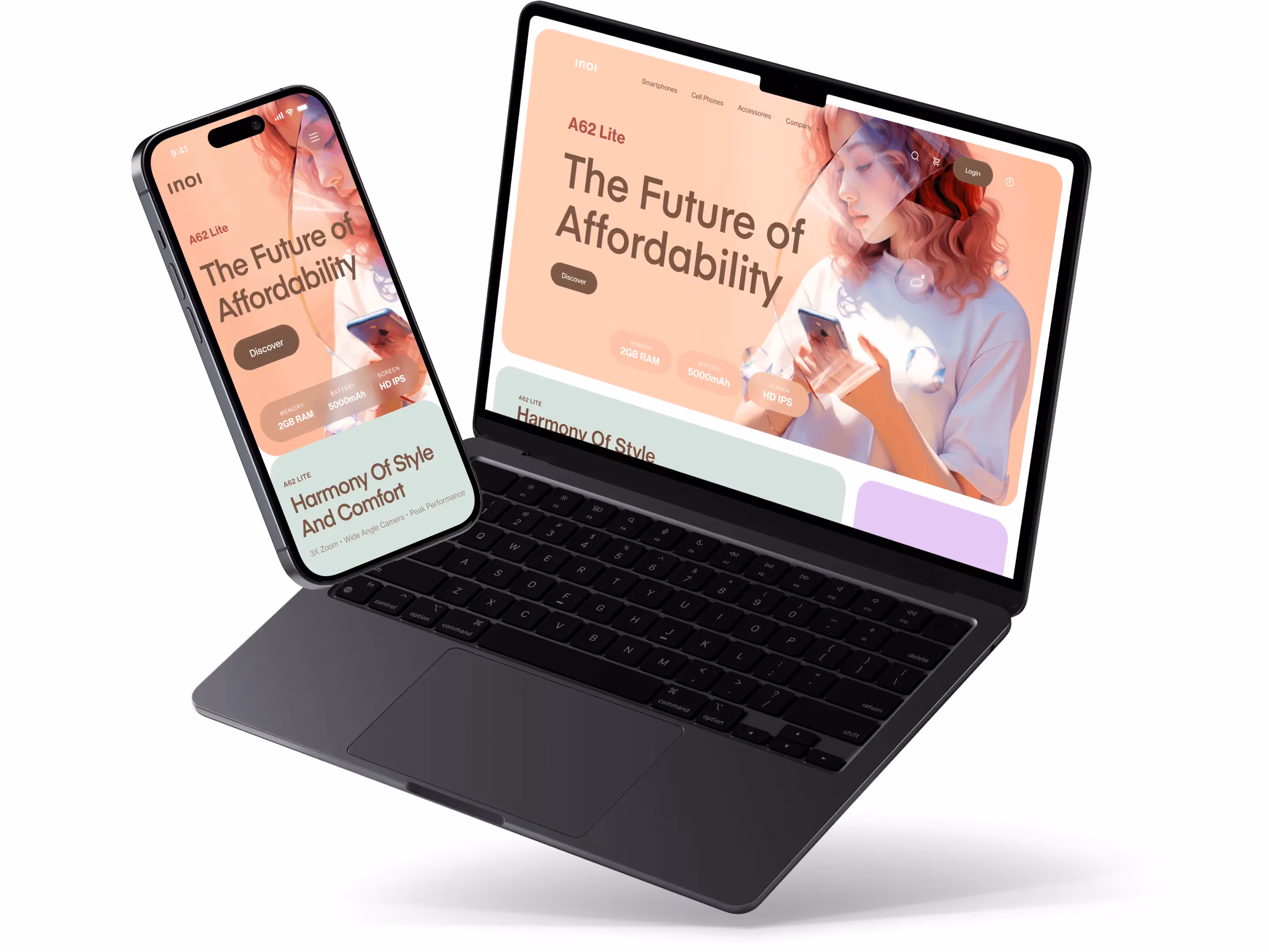 A visually appealing mobile responsive website design showcasing adaptability across various devices and screen sizes.