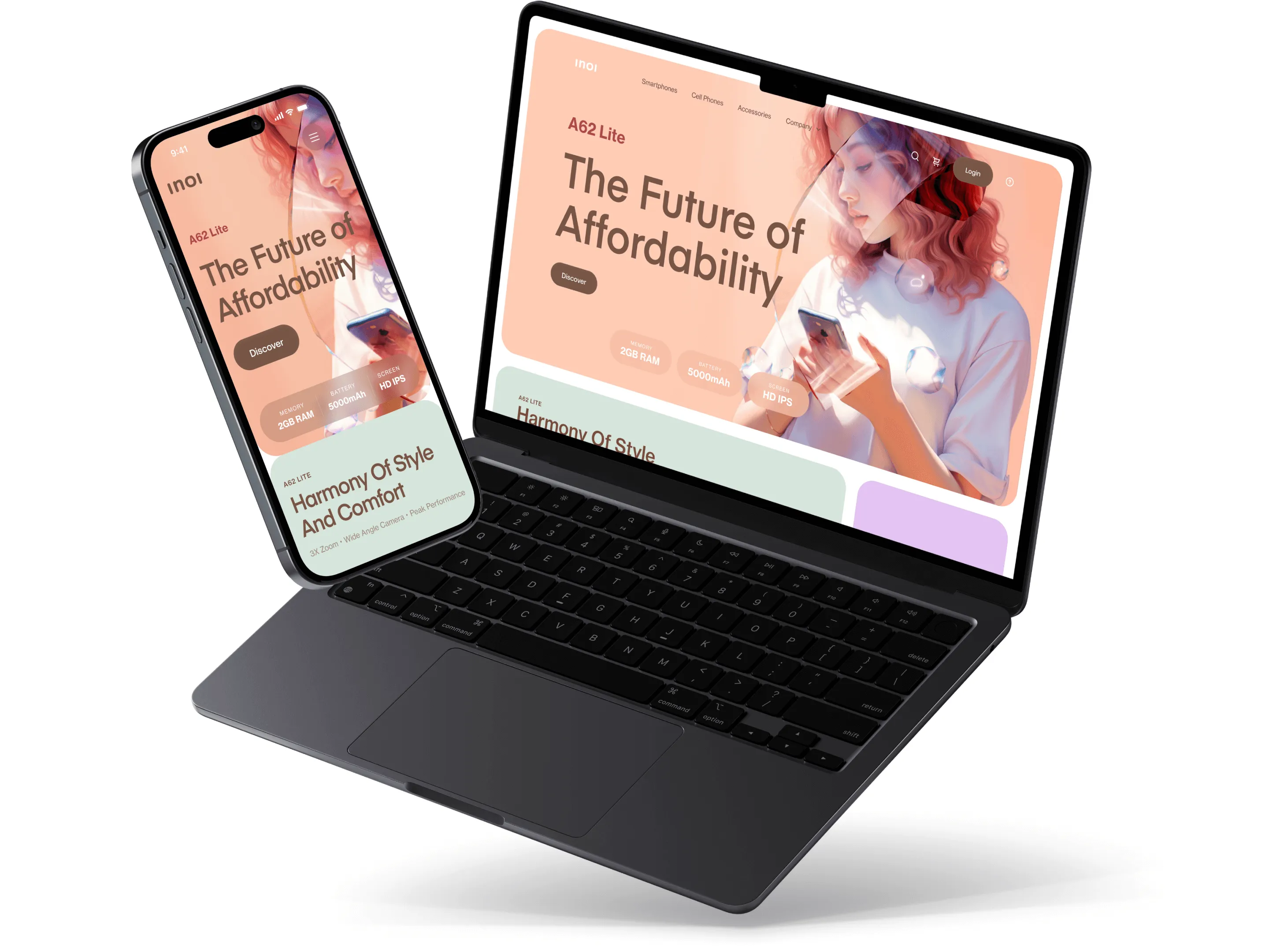 A visually appealing mobile responsive website design showcasing adaptability across various devices and screen sizes.