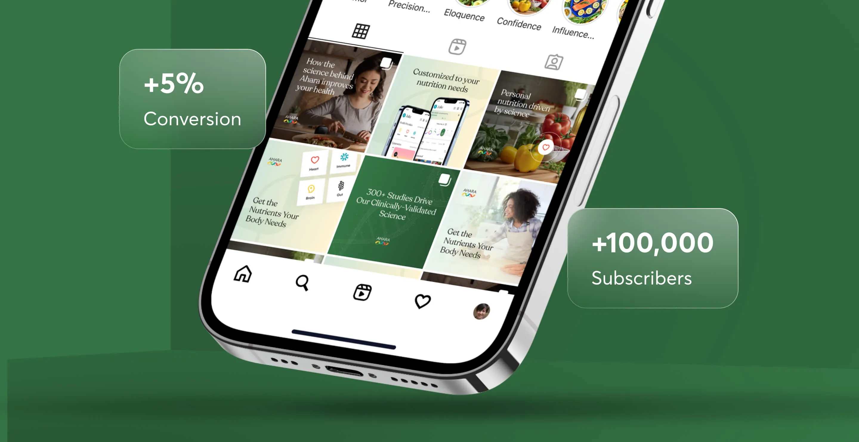Un smartphone affiché sur un fond vert éclatant, soulignant son design élégant et ses fonctionnalités modernes.