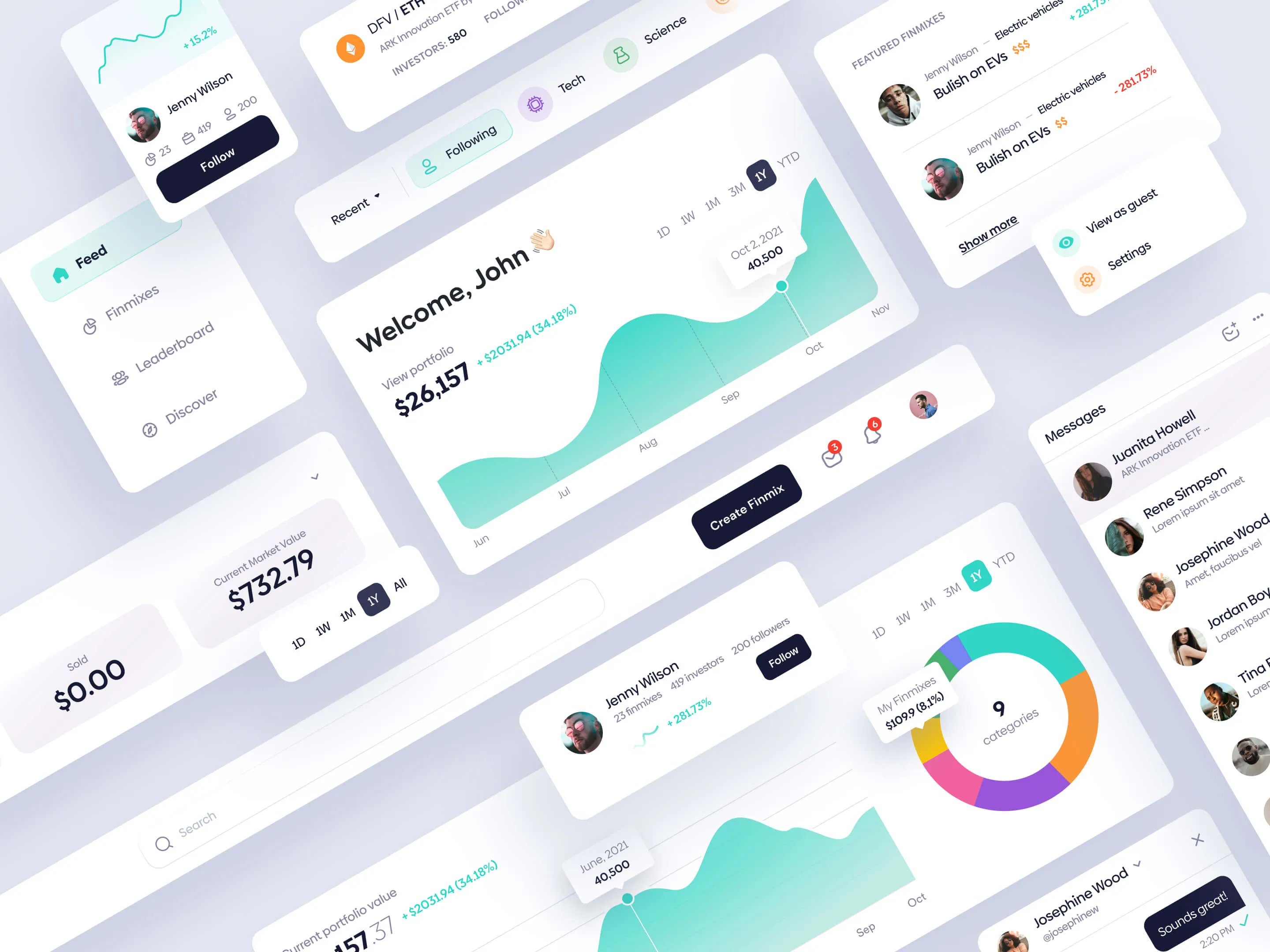 Deux écrans affichant différents modèles de boutons, mettant en évidence leurs styles et fonctionnalités distincts.