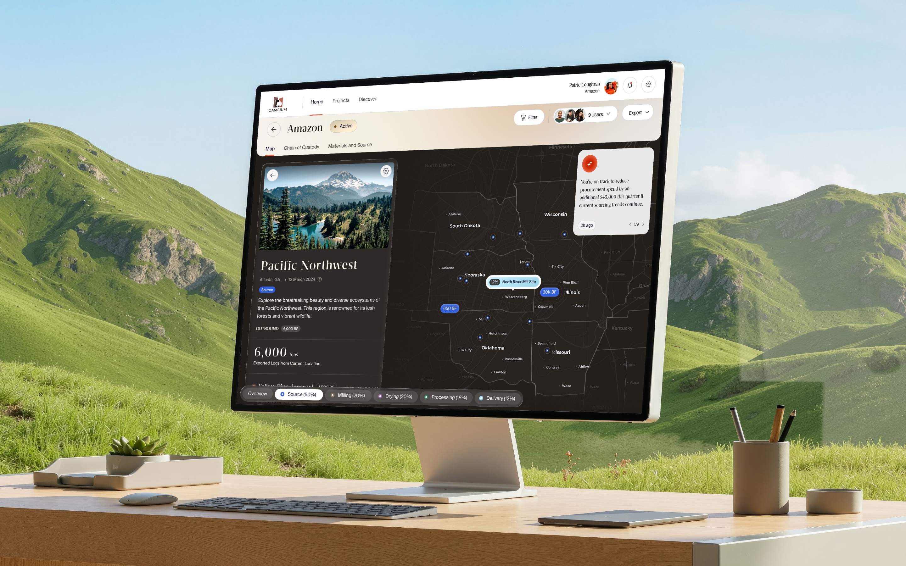 A sleek enterprise application website design showcasing modern UI elements and user-friendly navigation for Dazzm.