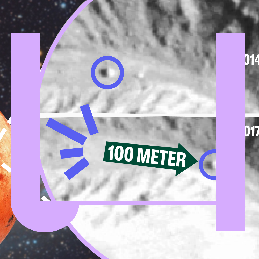 Hoe verplaatst deze steen van 10.000 kilo op Mars?