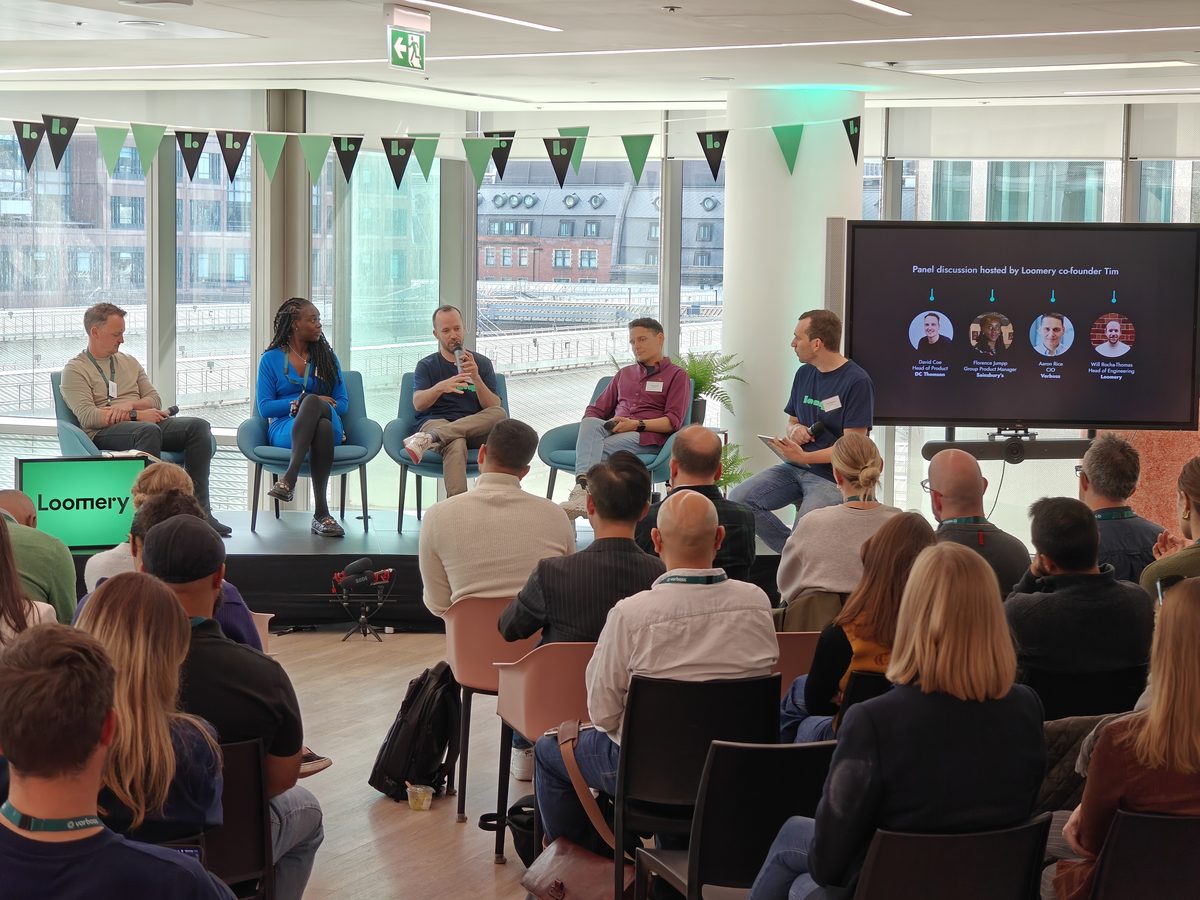 A Loomery panel event in front of a full audience