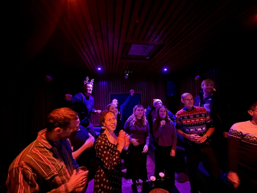 Karaoke at the Christmas party