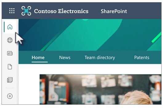 SharePoint global navigation bar