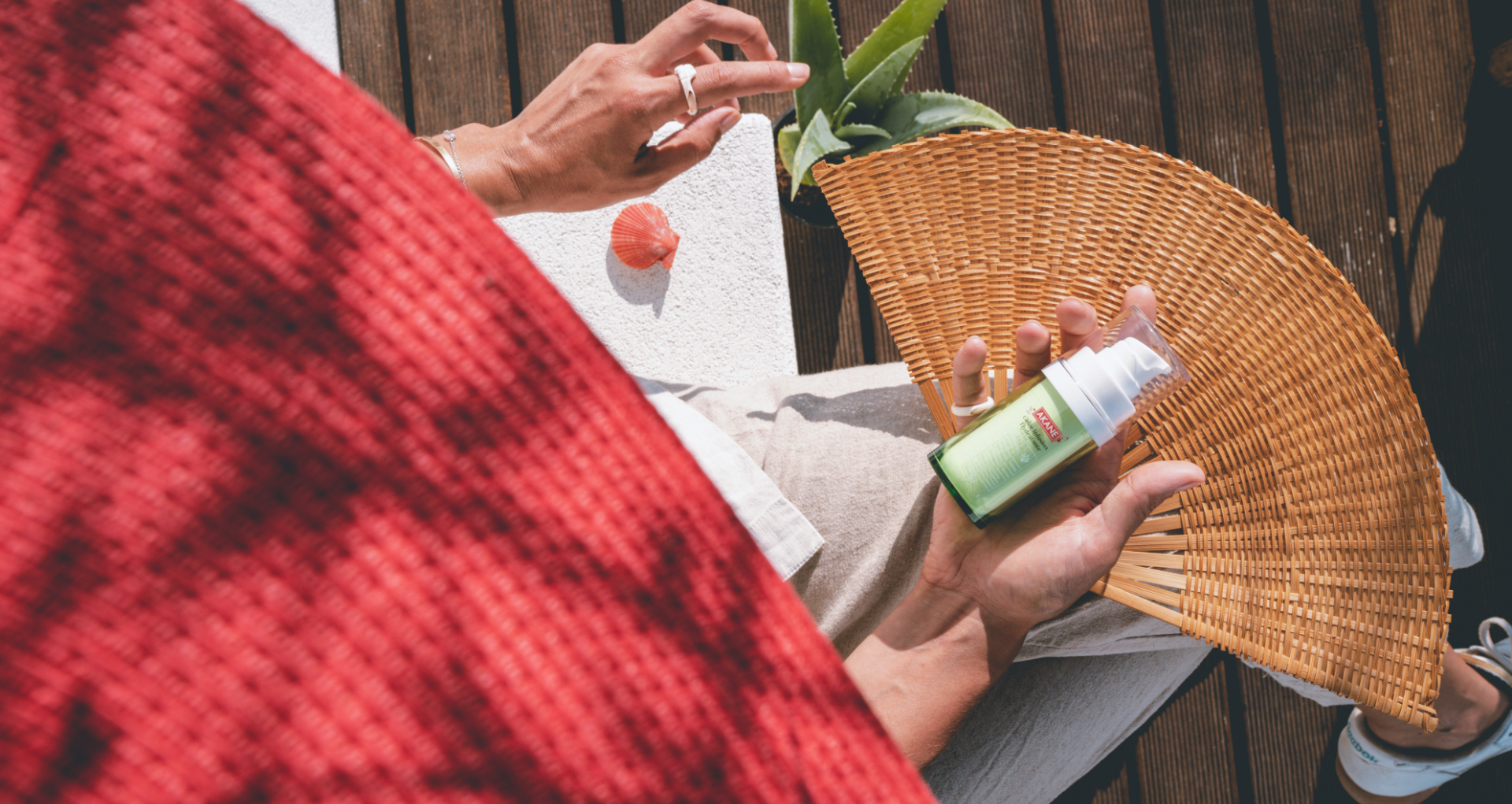 Social media content production for summer skincare products