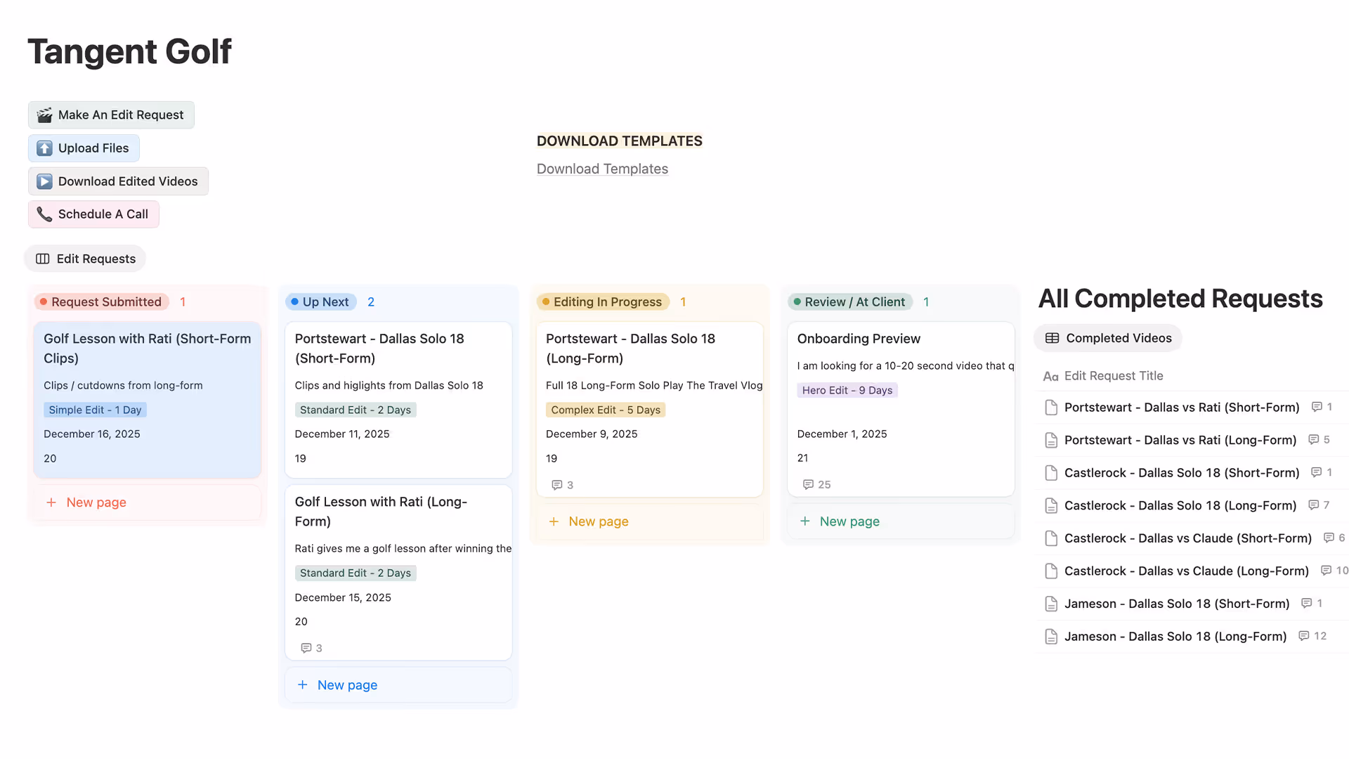 screenshot of edit-only portal