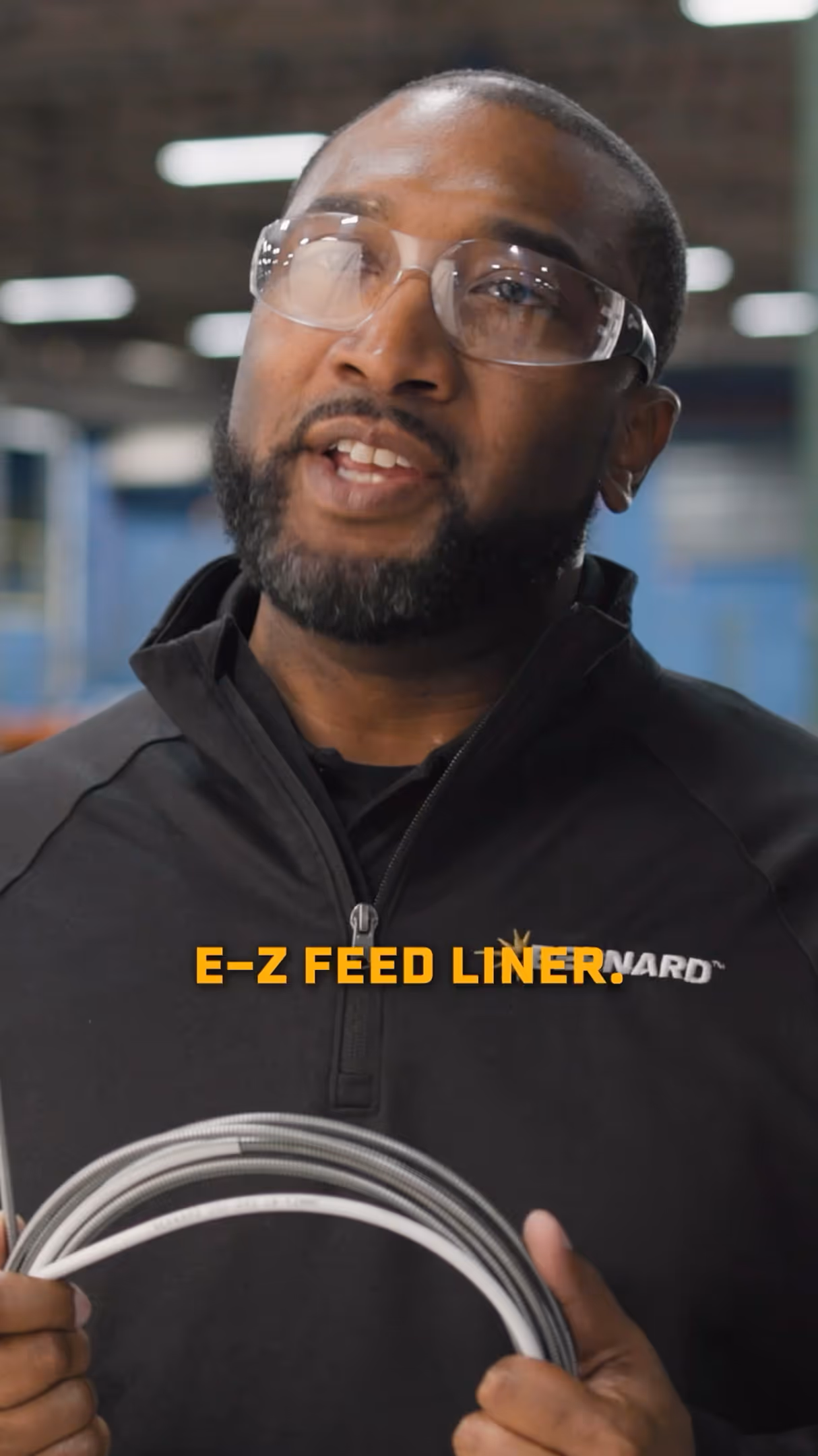 thumbnail of person speaking holding welding wire part