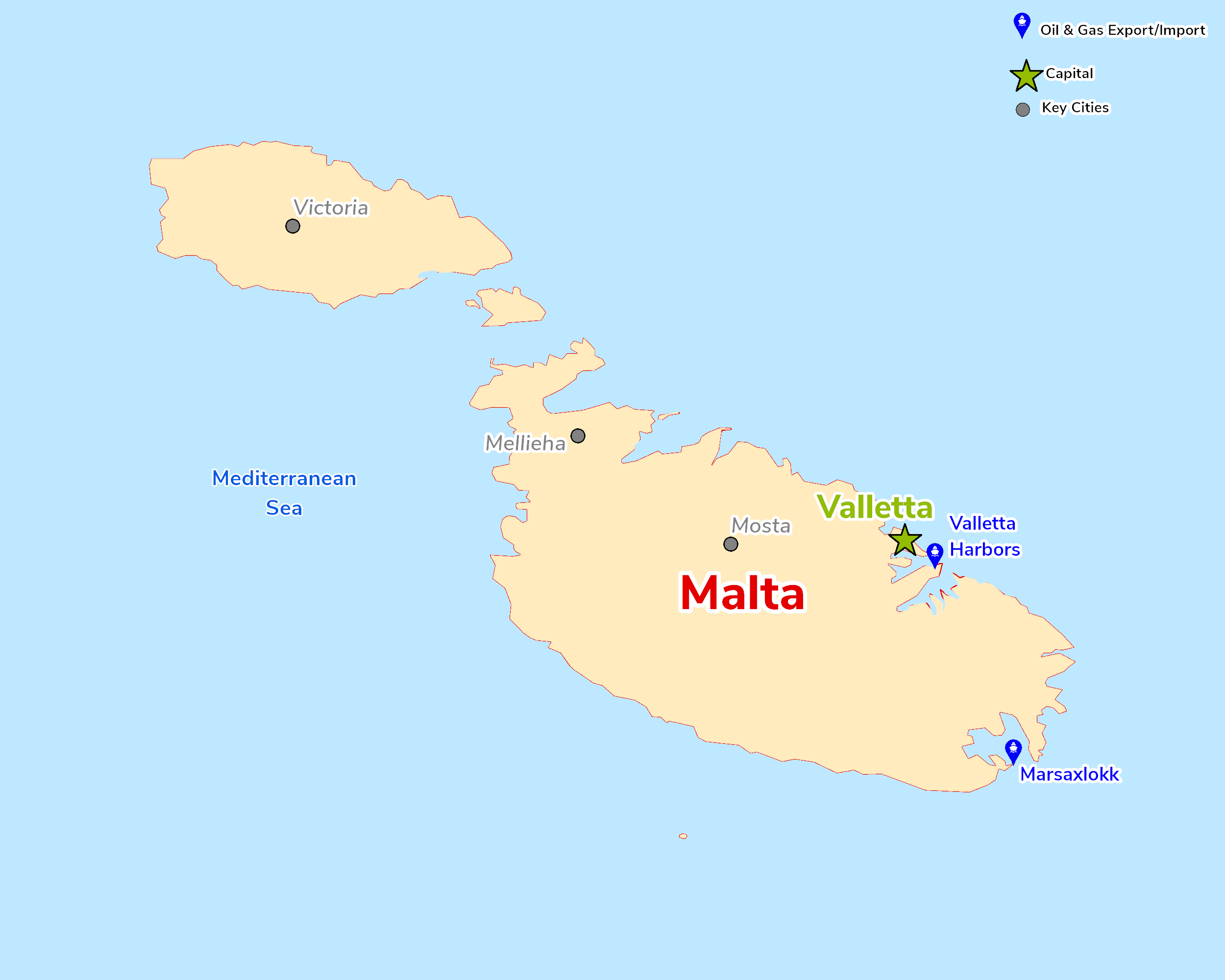 Map of Malta