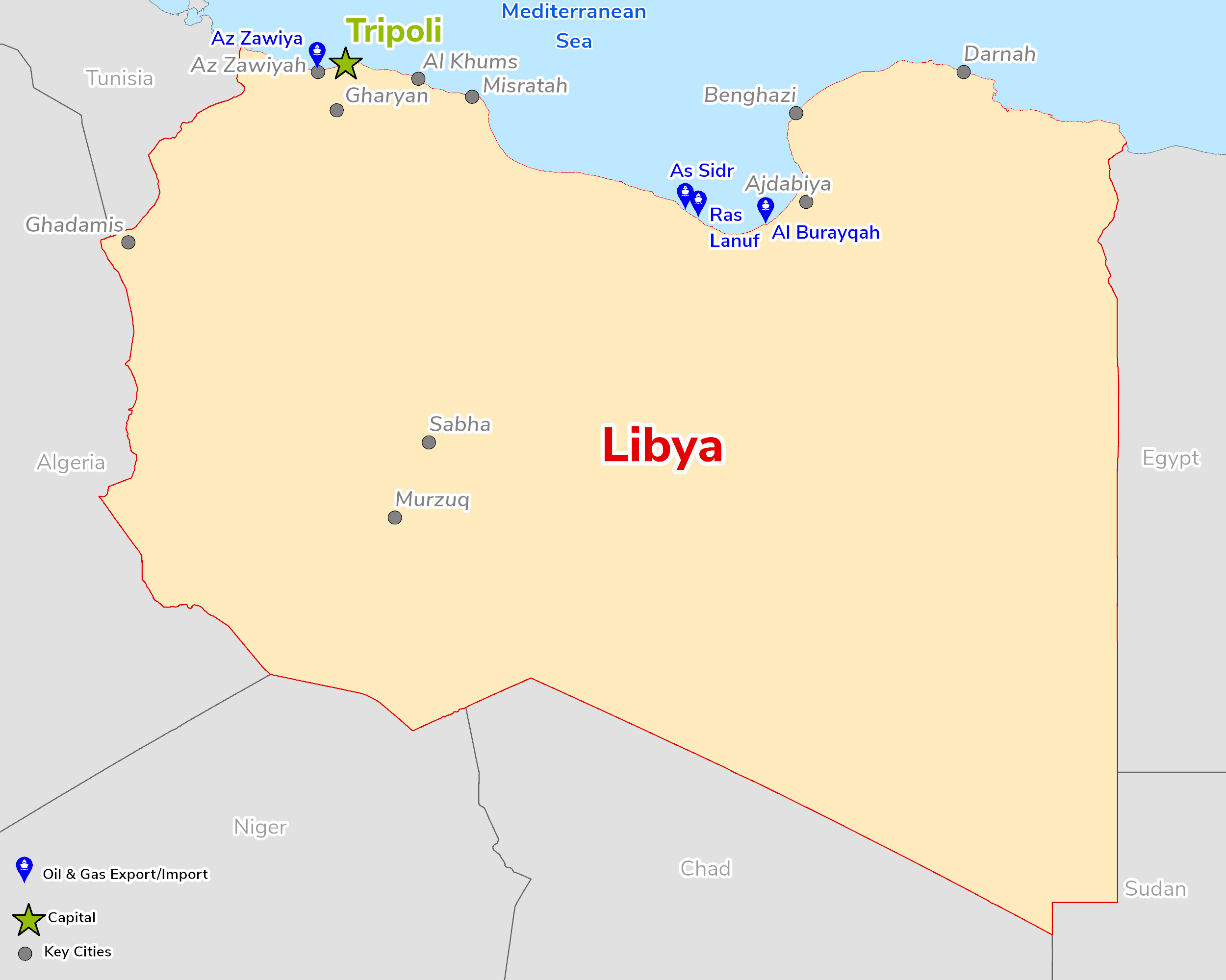 Map of Libya