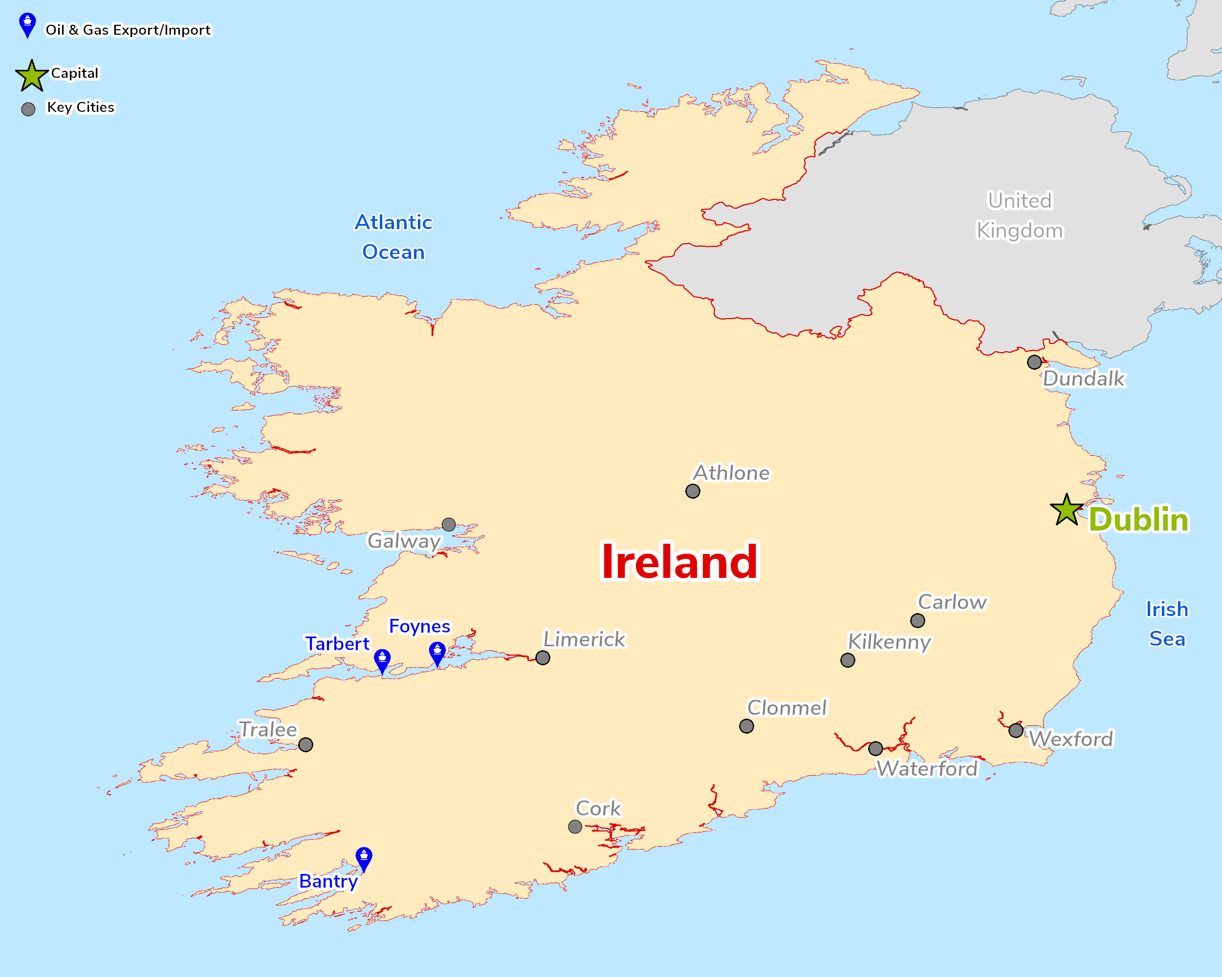 Map of Ireland