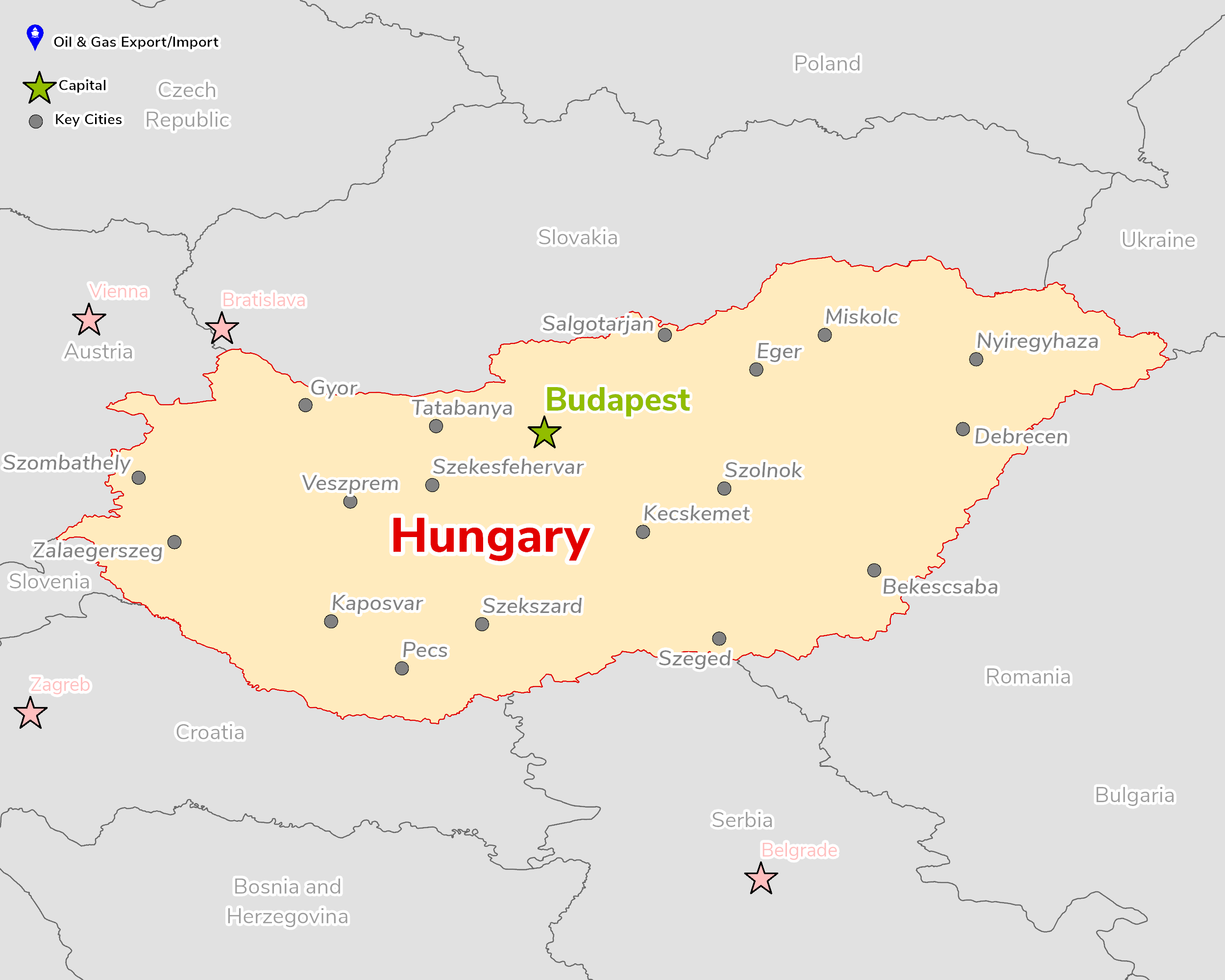 Map of Hungary