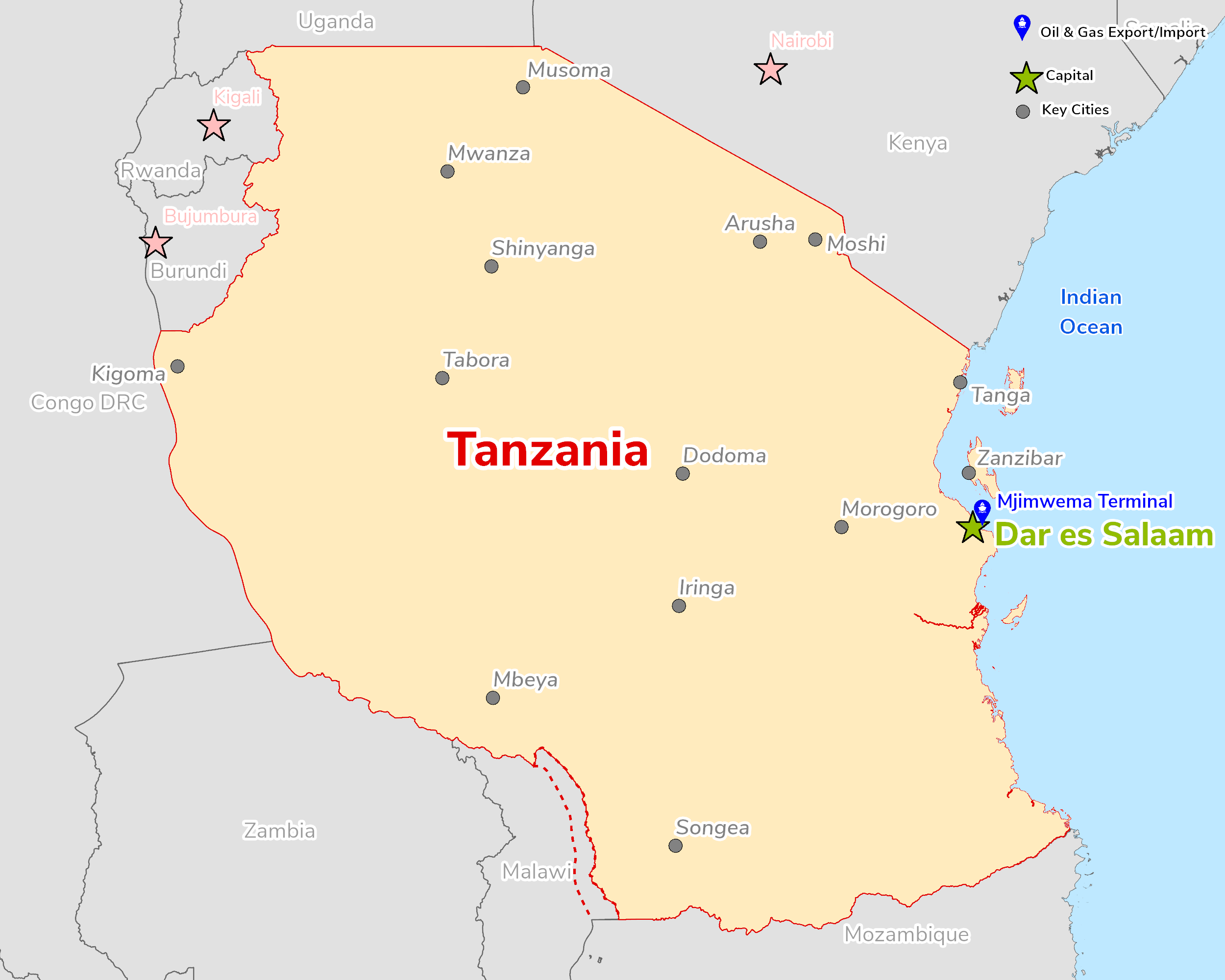 Map of Tanzania