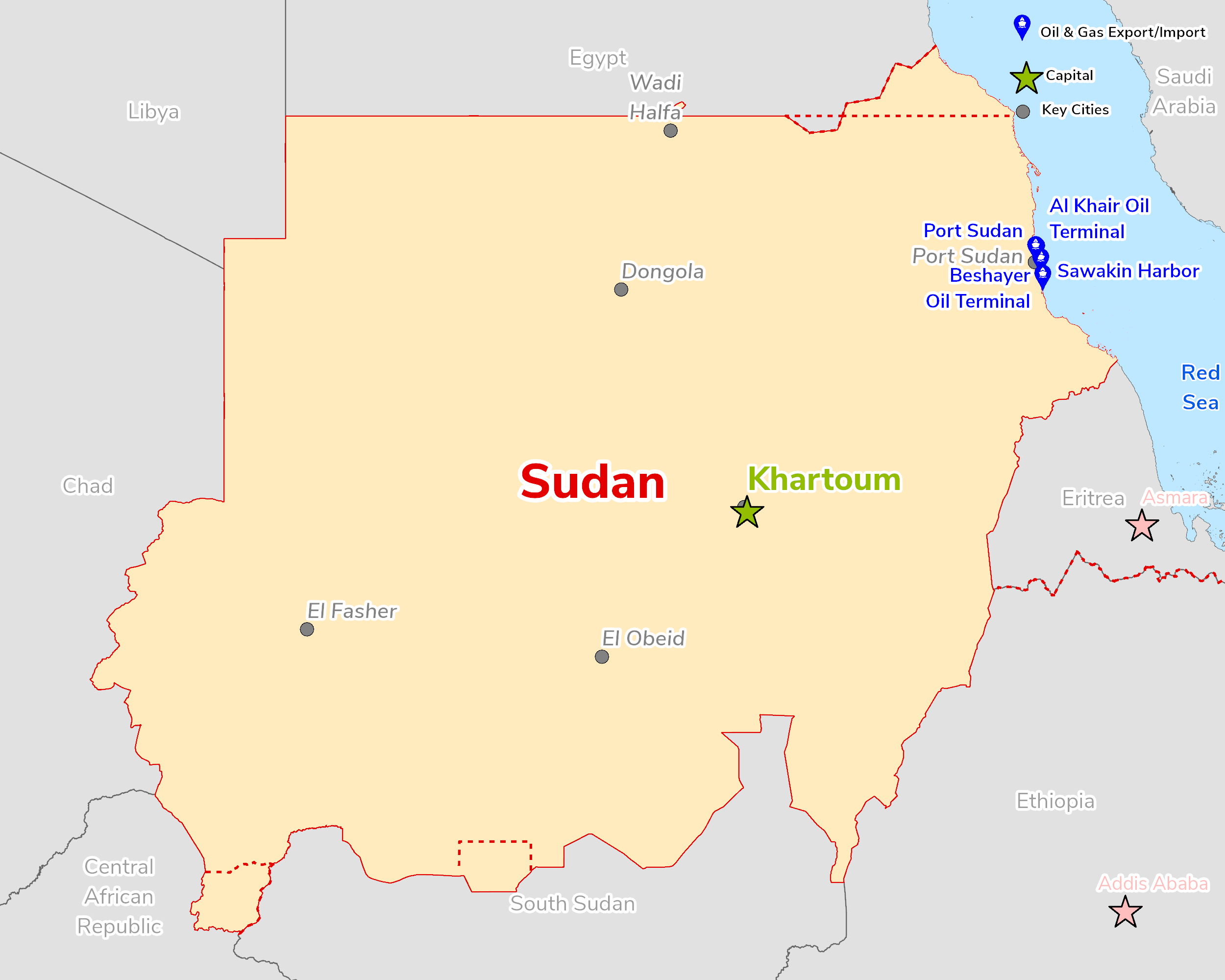 Map of Sudan