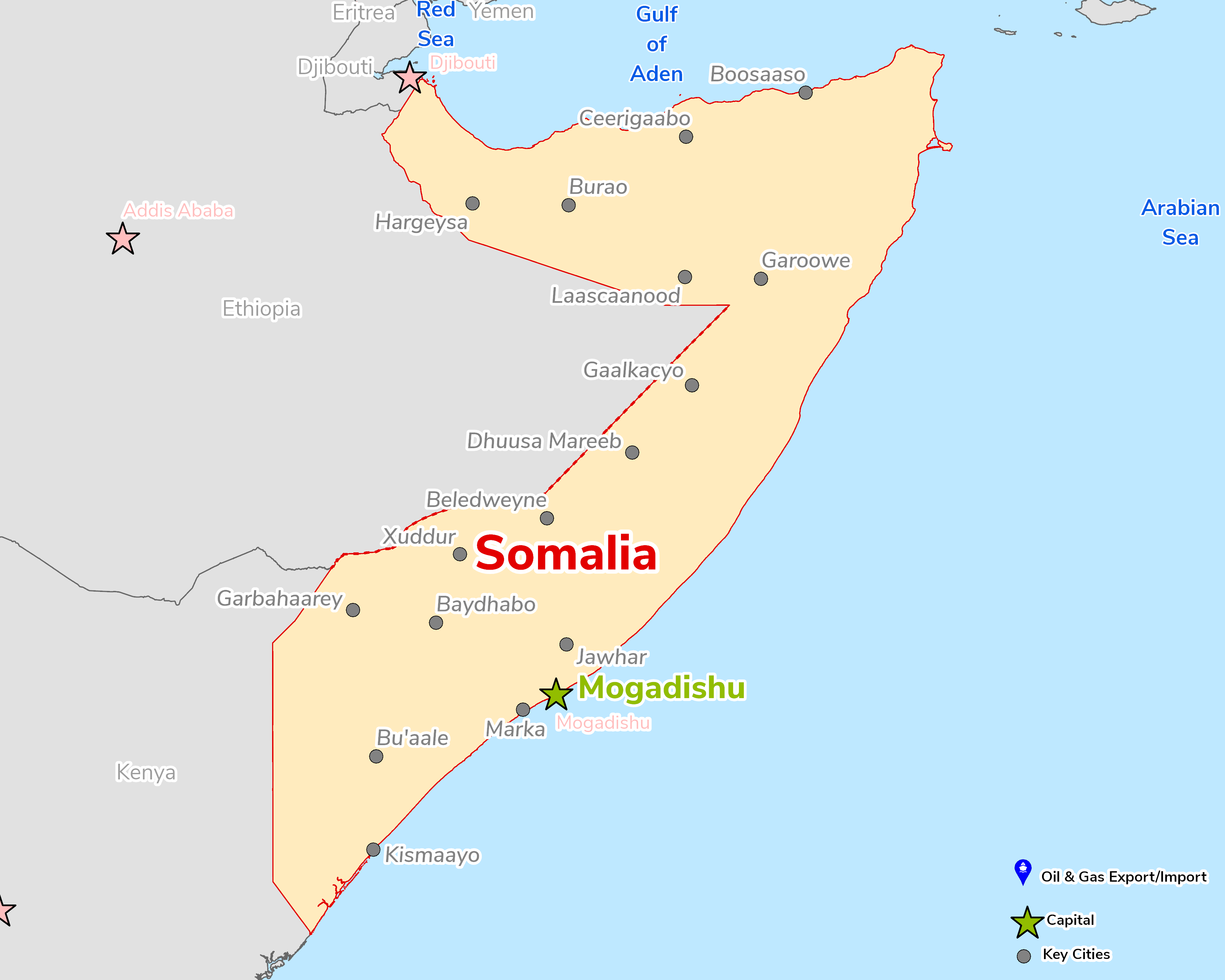 Map of Somalia