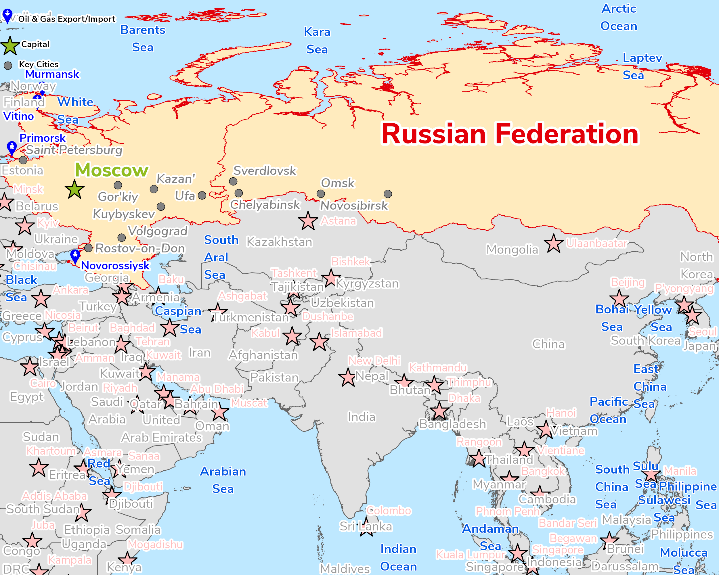 Map of Russian Federation