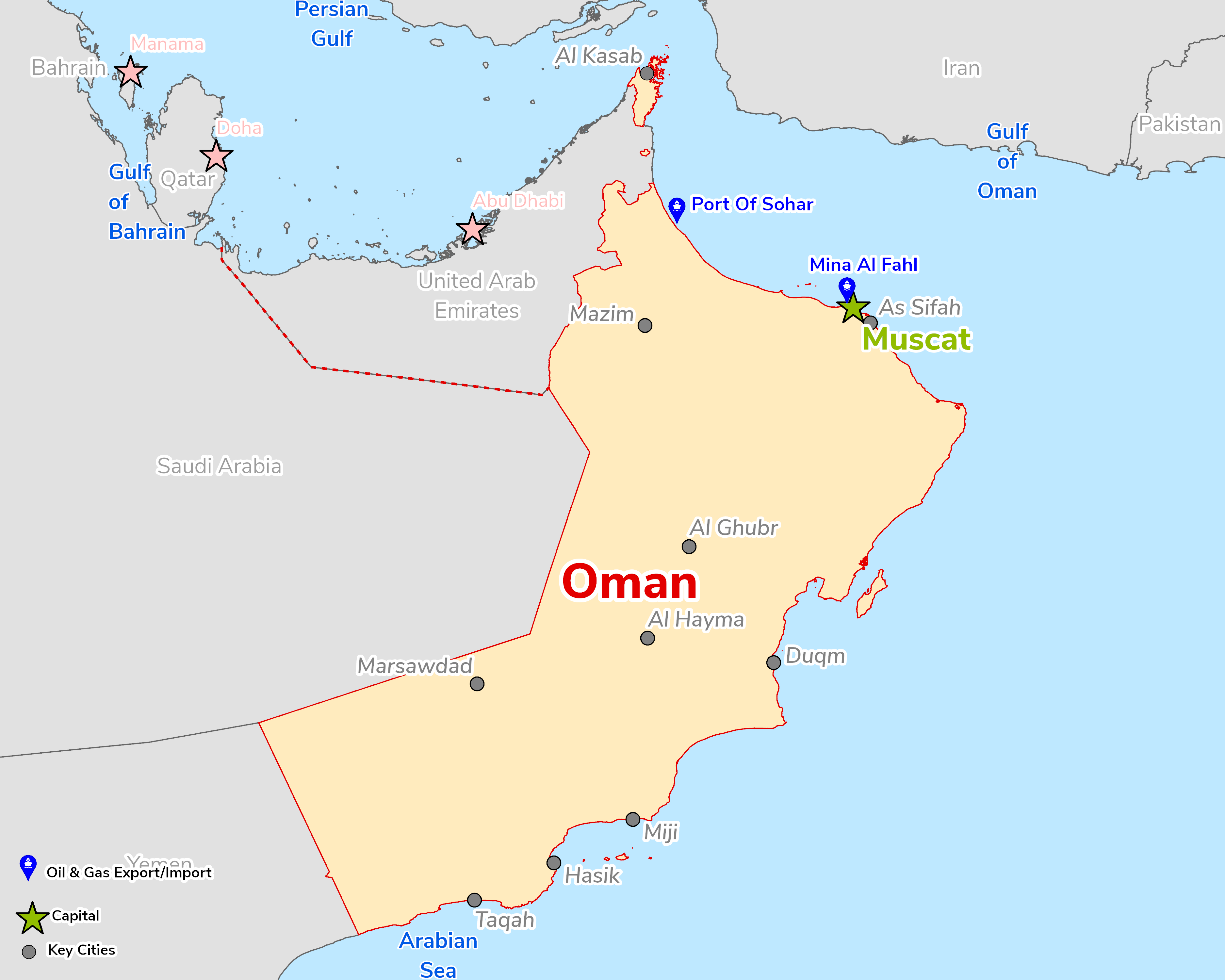 Map of Oman