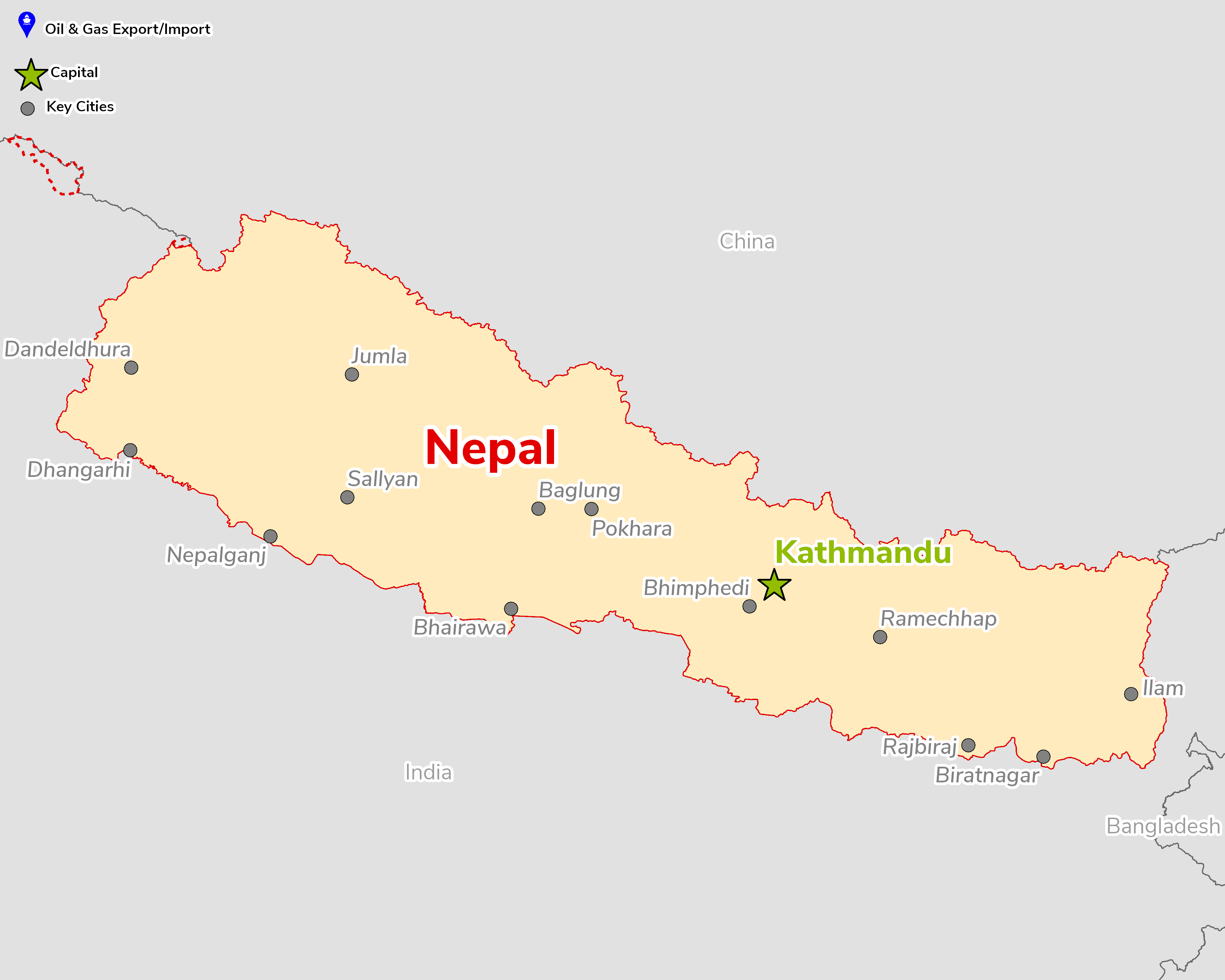 Map of Nepal