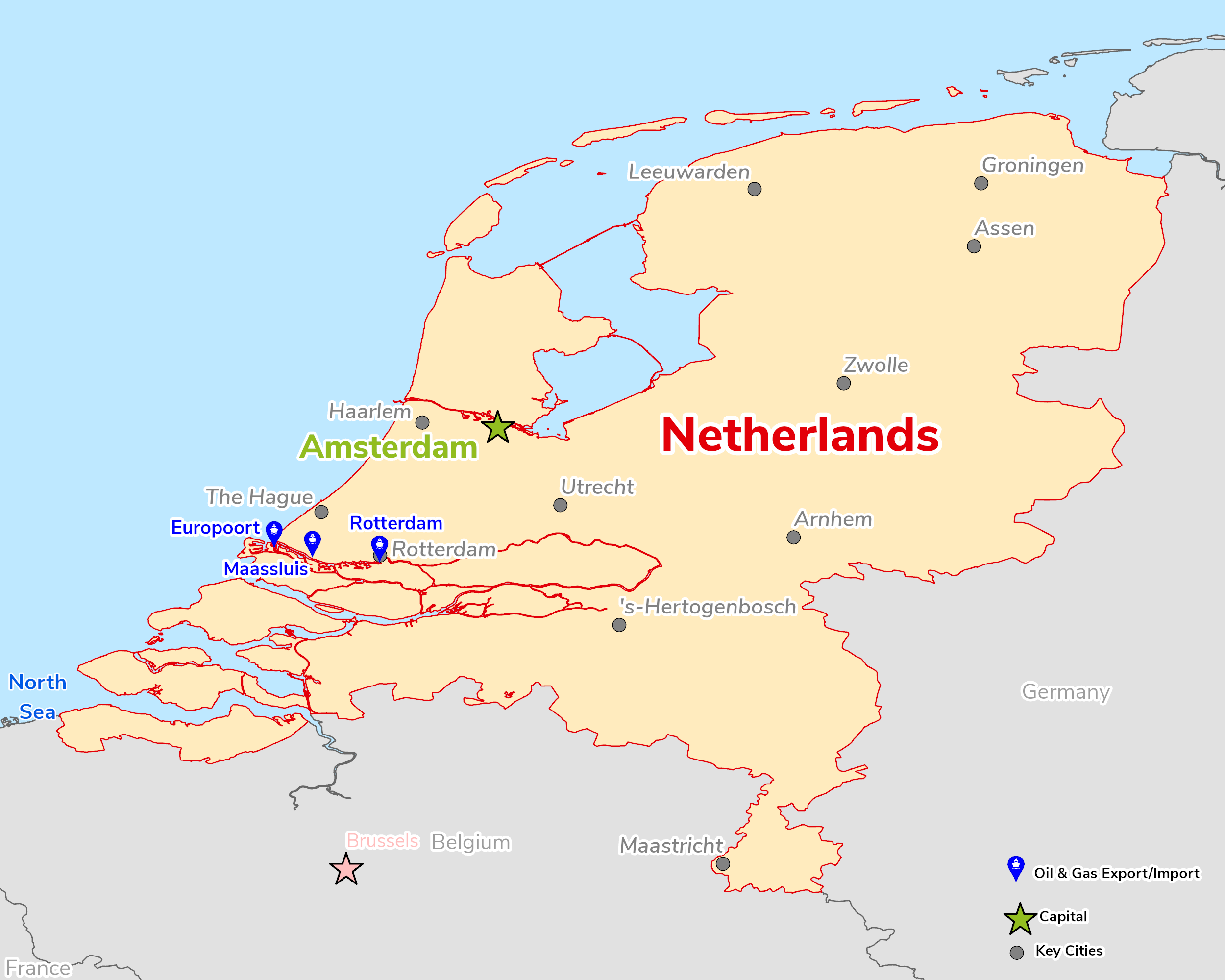 Map of Netherlands
