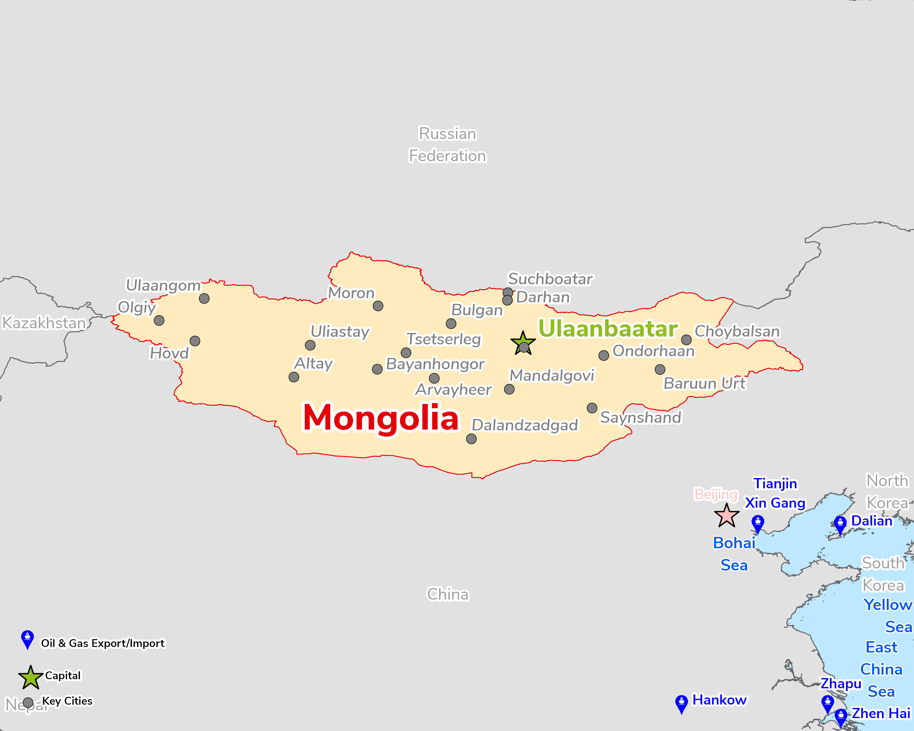 Map of Mongolia