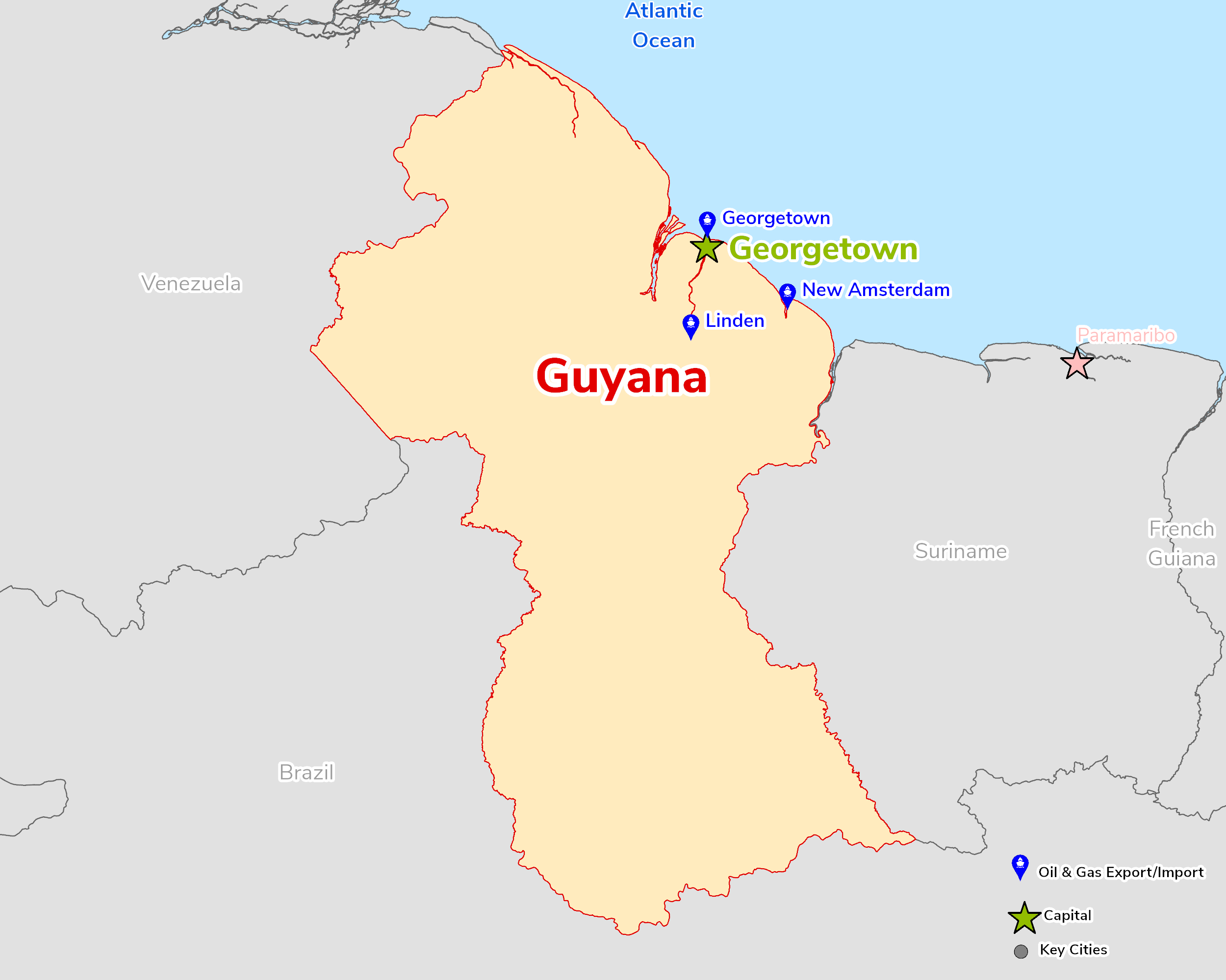 Map of Guyana