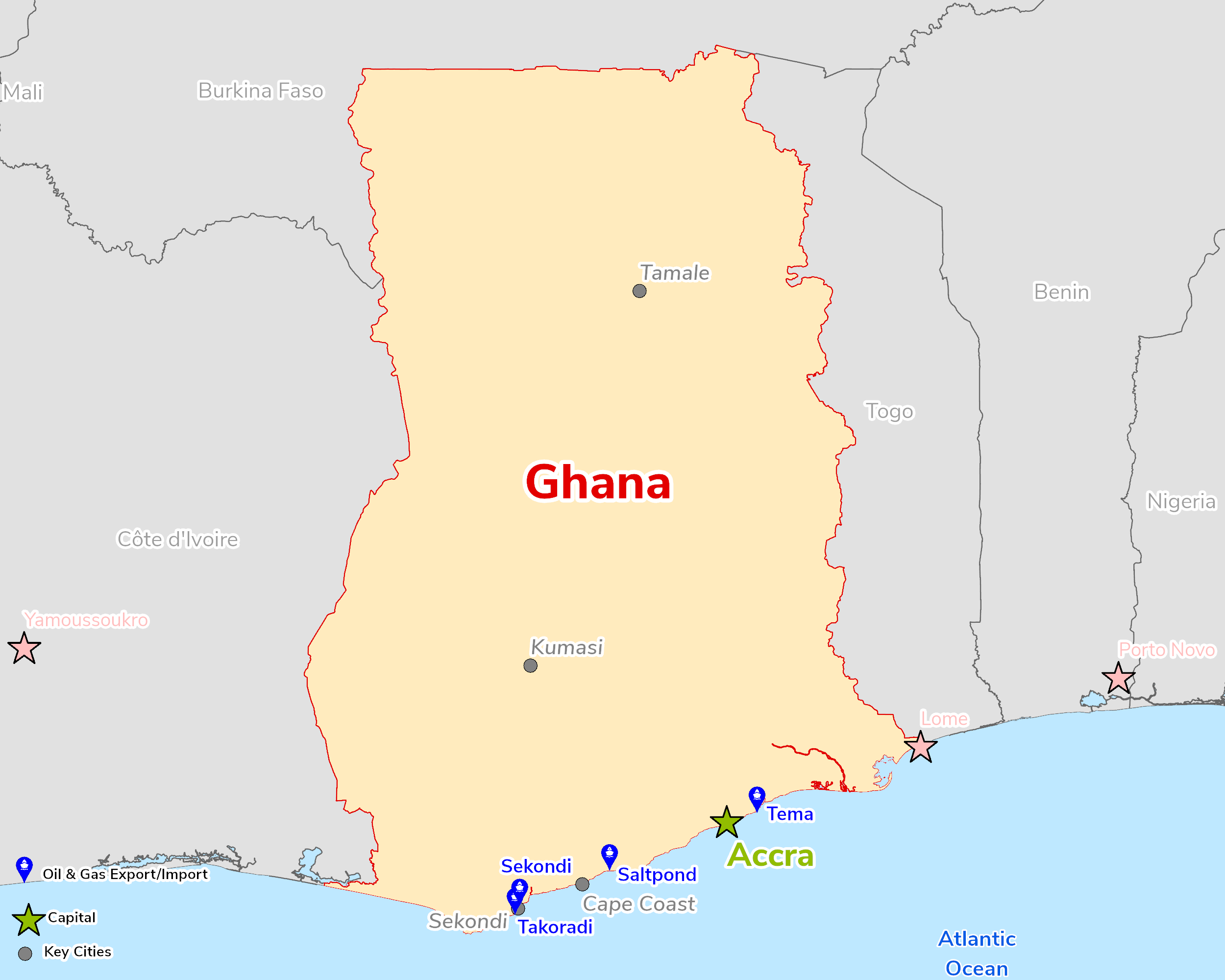 Map of Ghana
