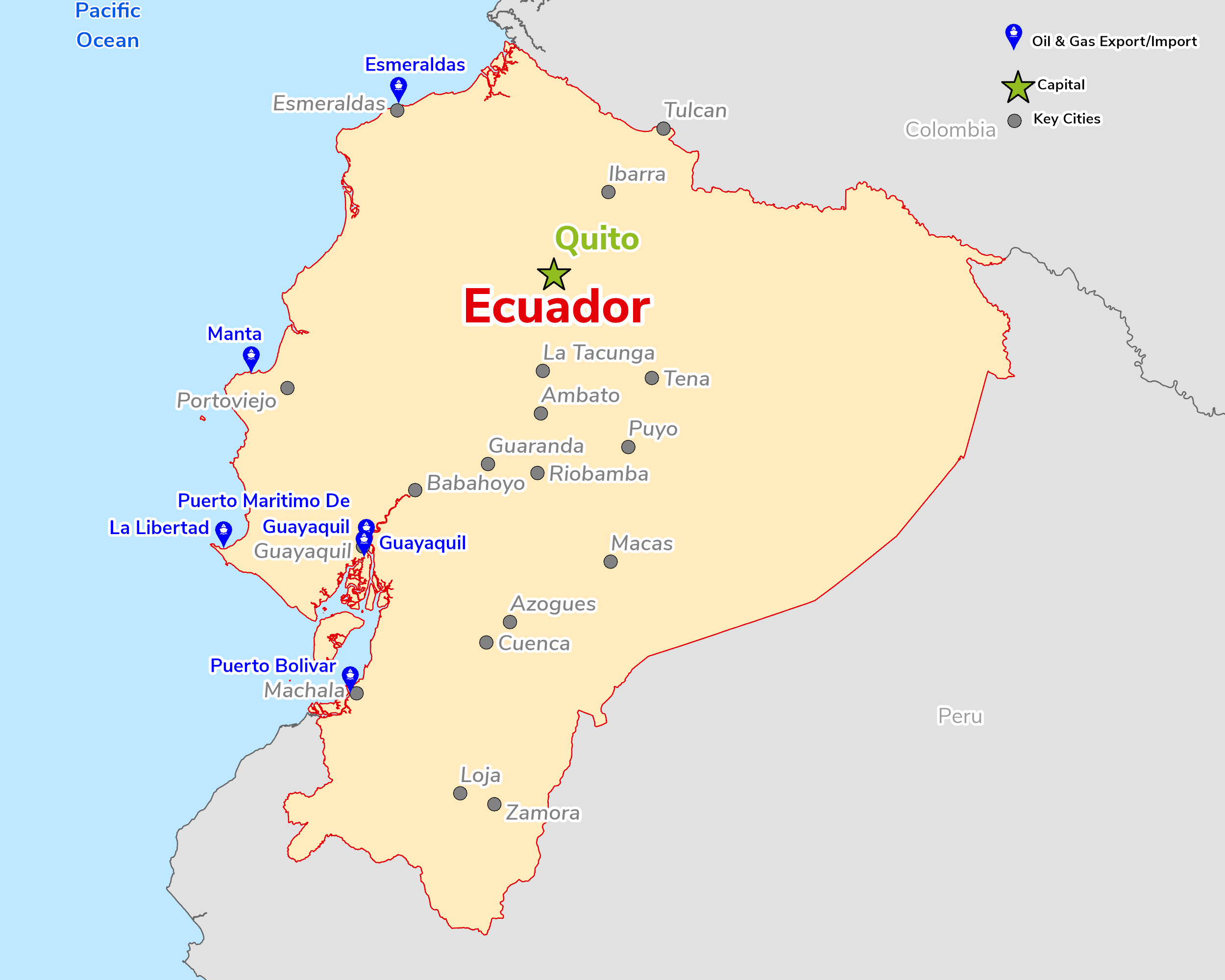 Map of Ecuador
