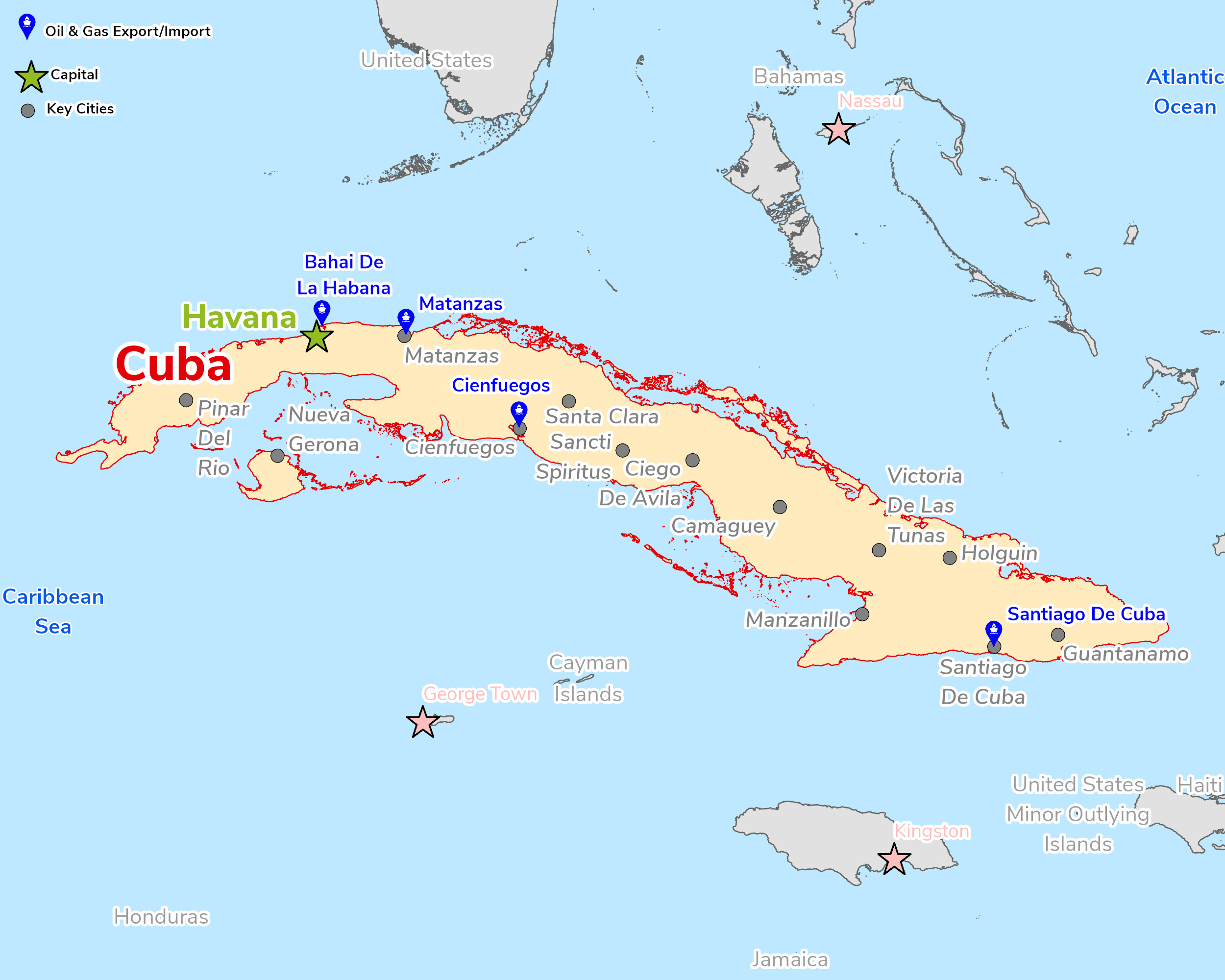 Map of Cuba