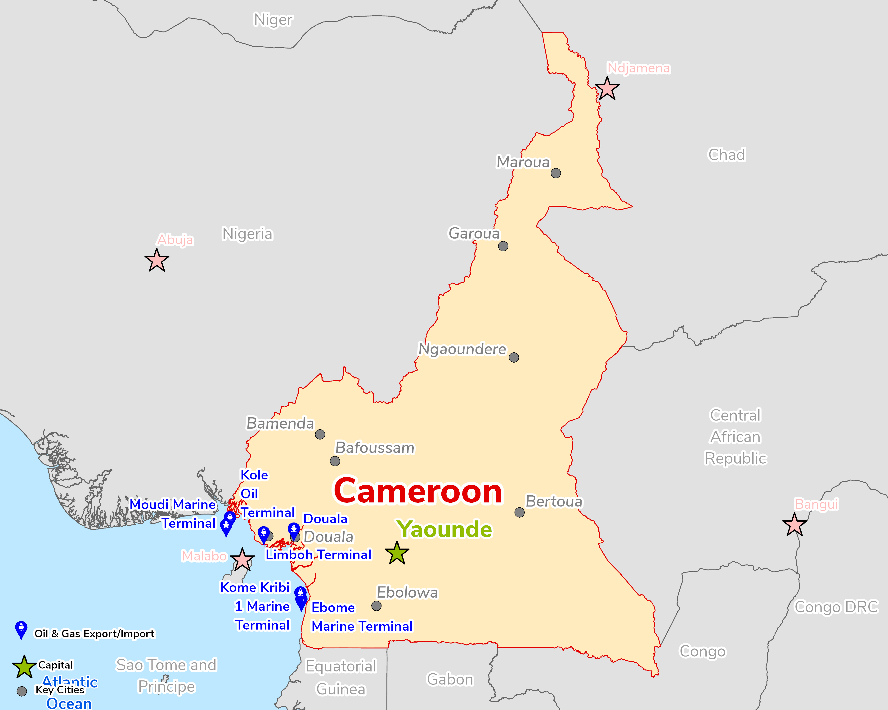 Map of Cameroon