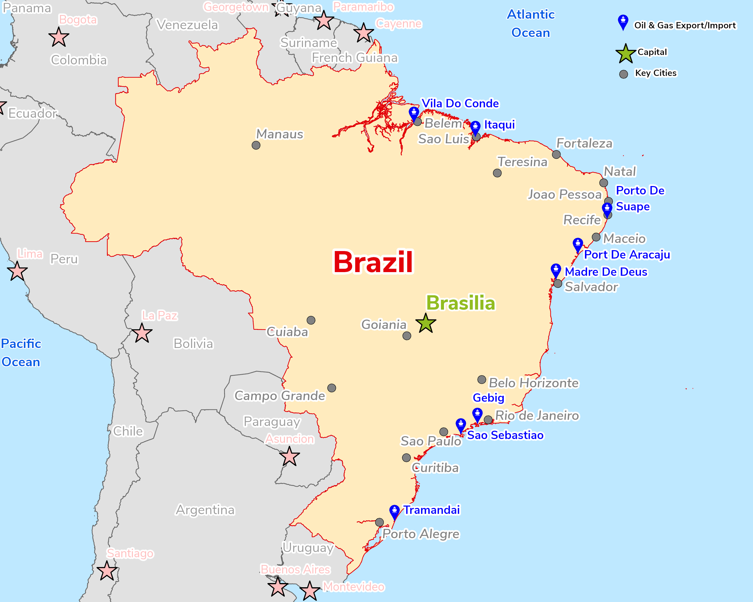 Map of Brazil